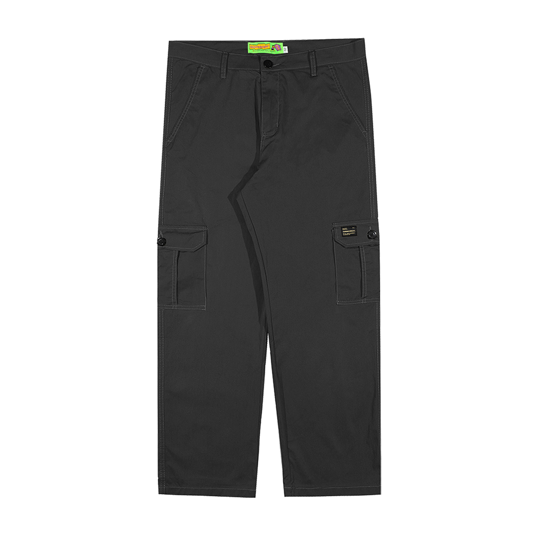 Shining Bright Vain Long Cargo Pants - Grey