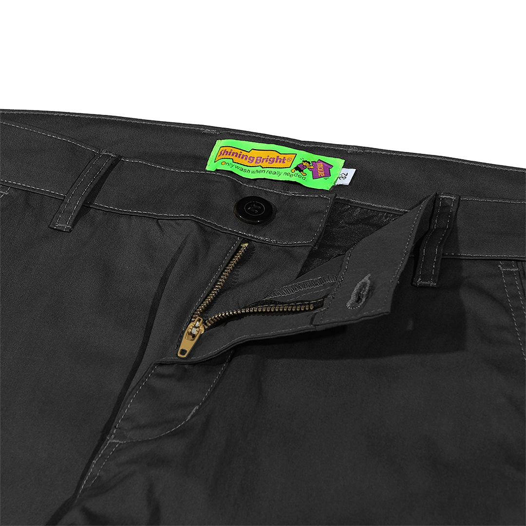 Shining Bright Vain Long Cargo Pants - Grey