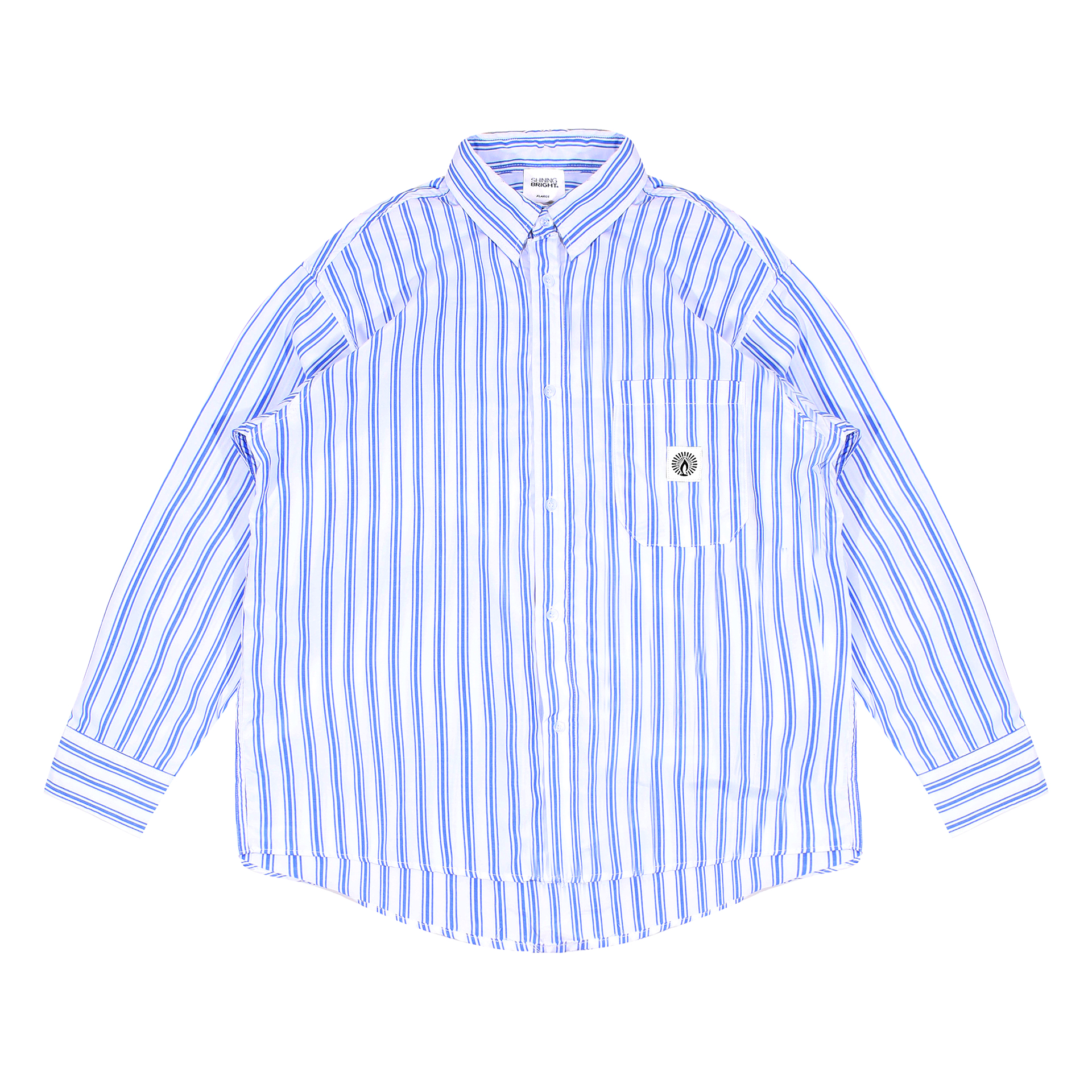 Shining Bright Shirt Racer Stripe - White