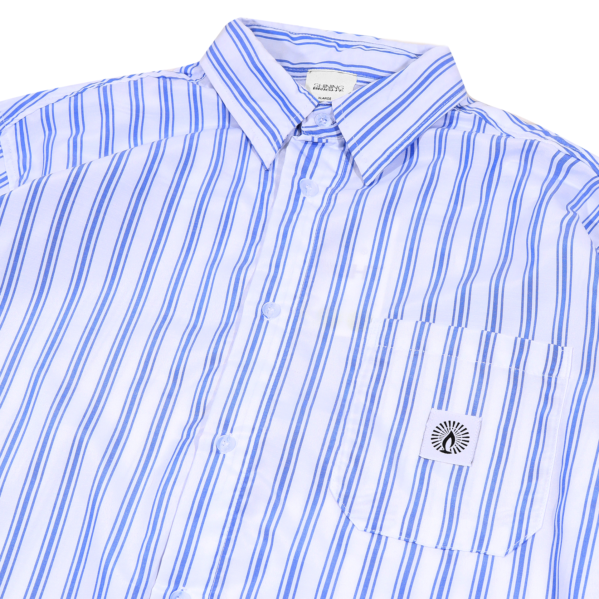 Shining Bright Shirt Racer Stripe - White