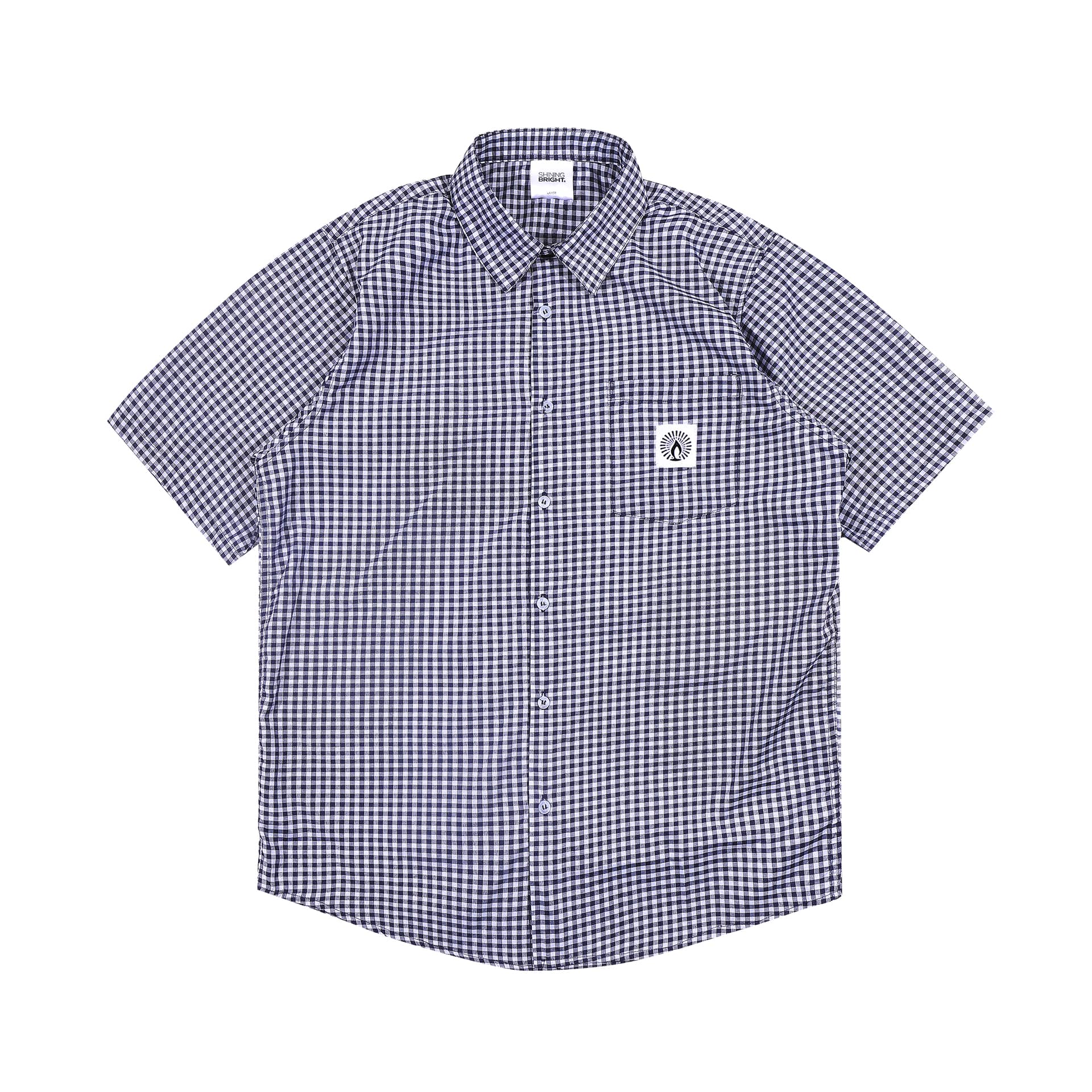 Shining Bright Plaid Collar Shirt - Blue