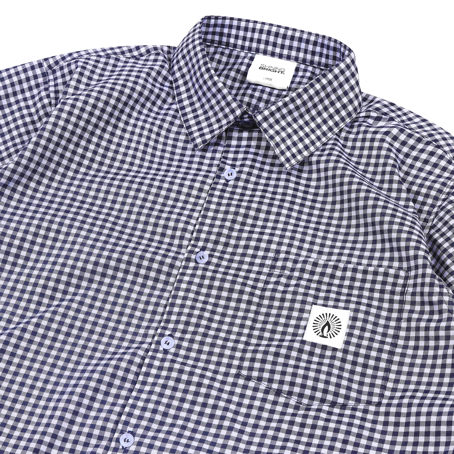 Shining Bright Plaid Collar Shirt - Blue