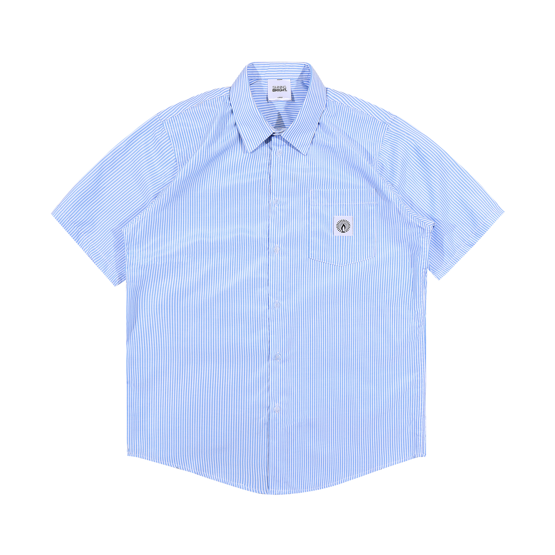 Shining Bright Line Collar Shirt - Blue
