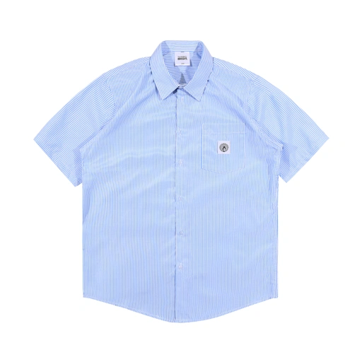 Image of Shining Bright Line Collar Shirt - Blue