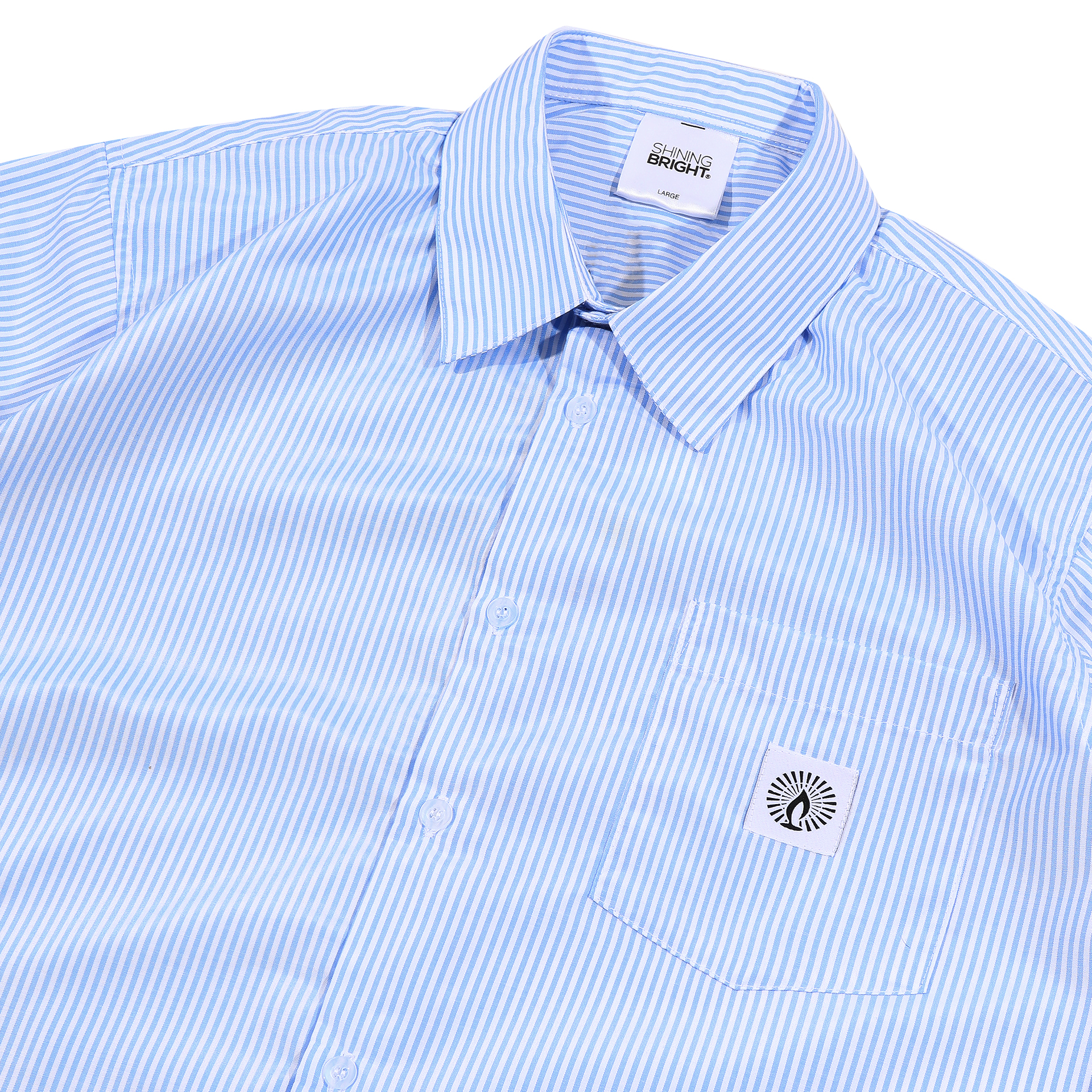 Shining Bright Line Collar Shirt - Blue