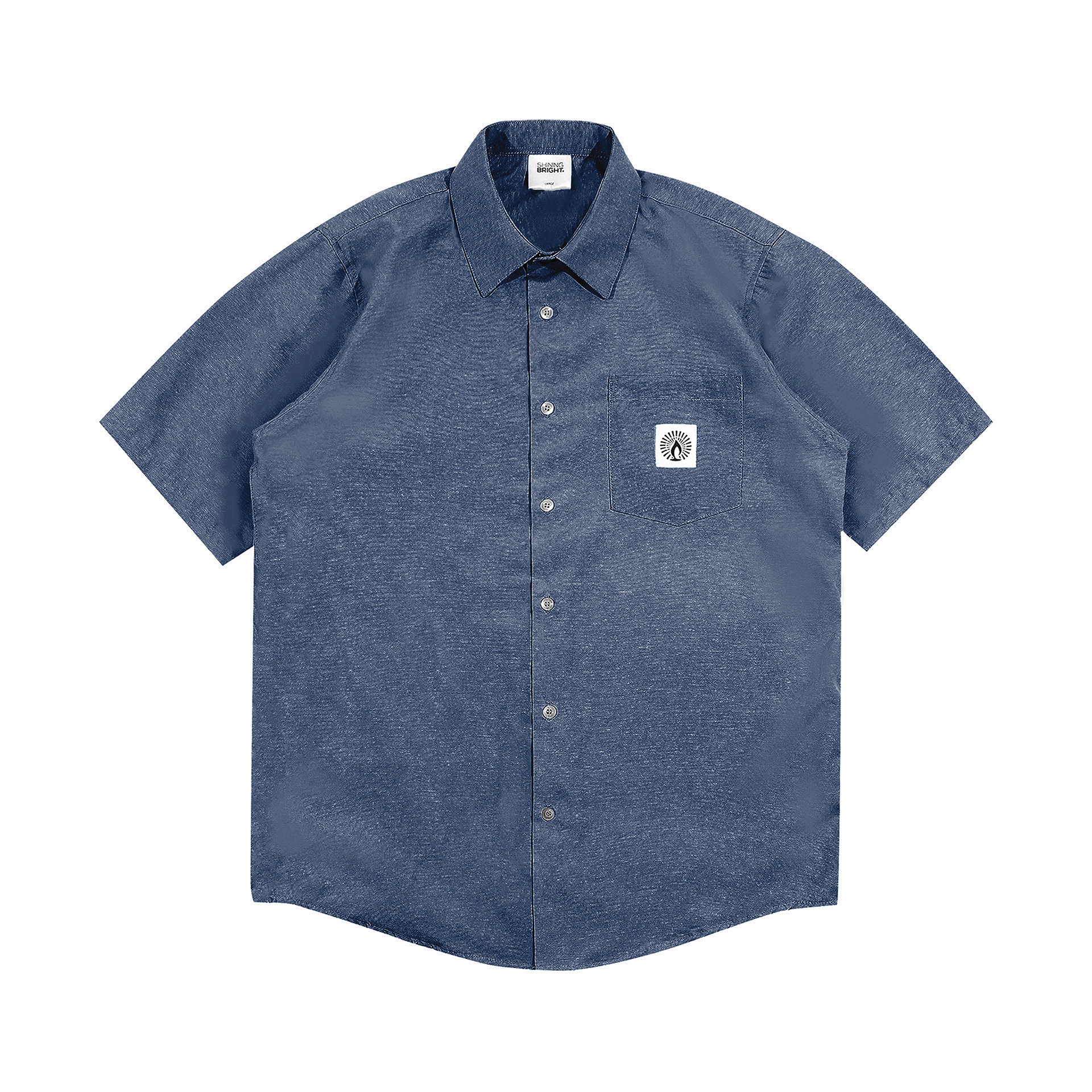 Shining Bright Regular Collar Shirt - Navy