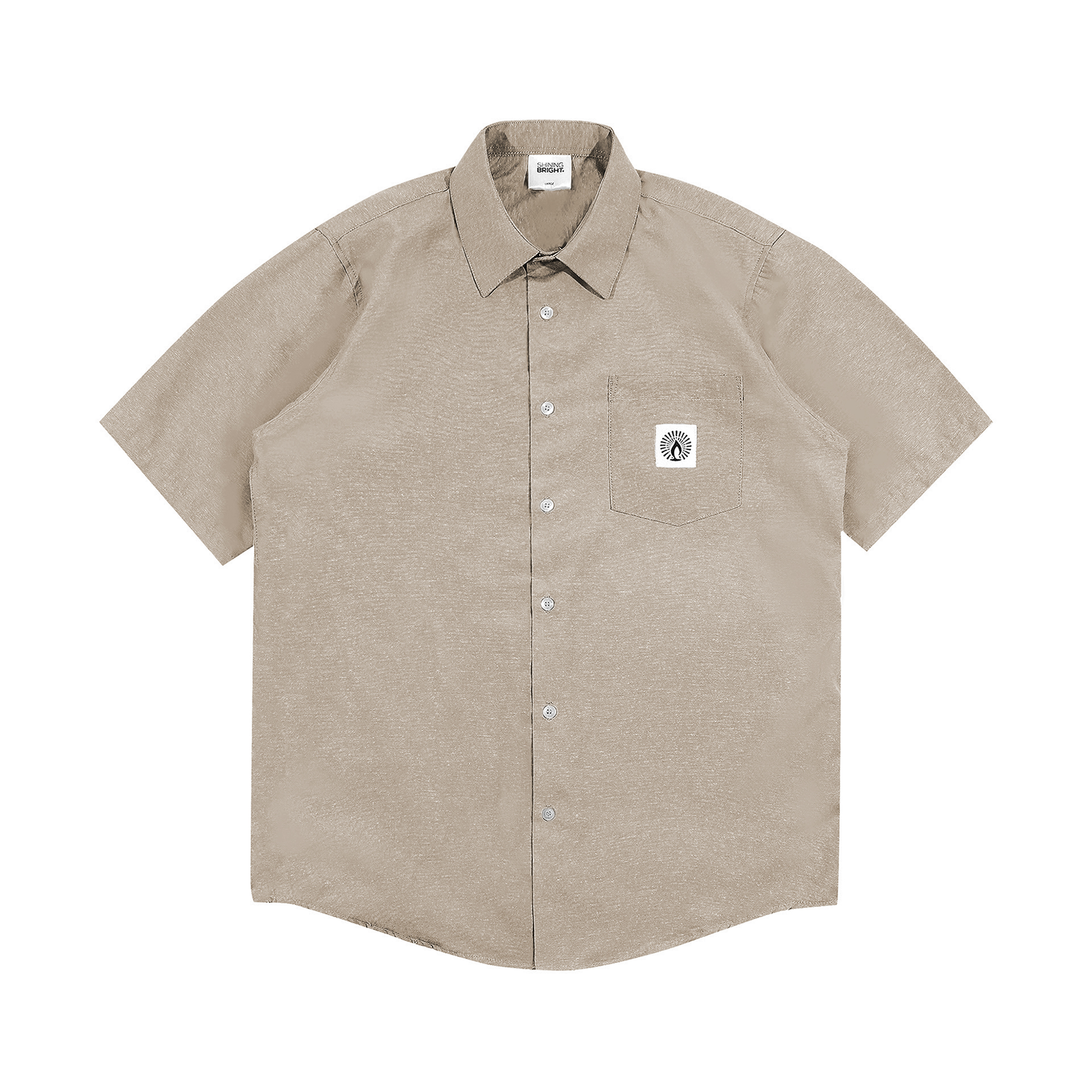 Shining Bright Regular Collar Shirt - Khaki
