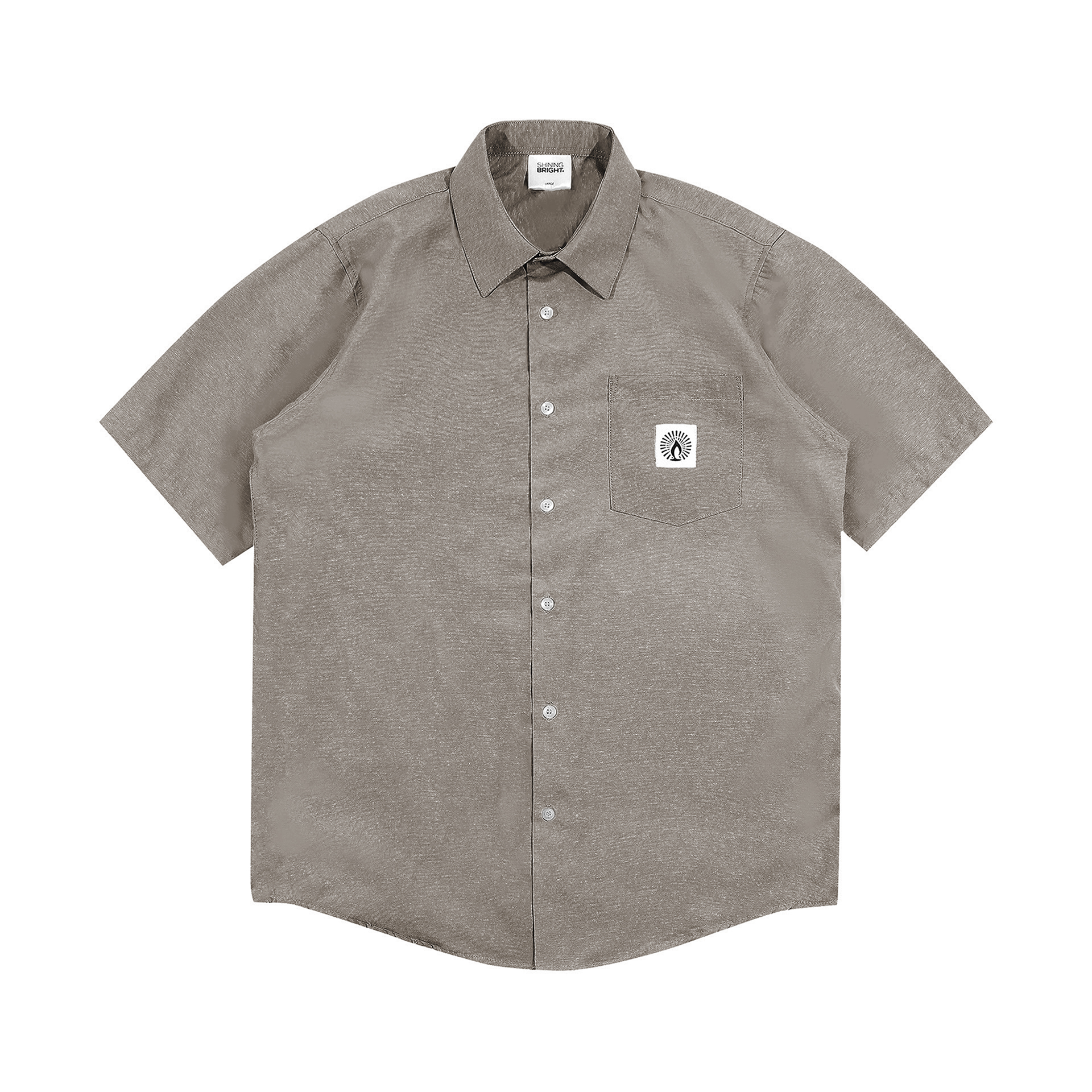 Shining Bright Regular Collar Shirt - Sage Green