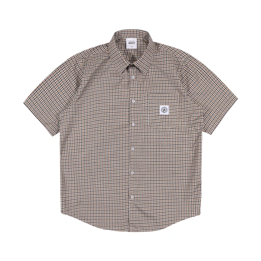 Image of Shining Bright Plaid Collar Shirt - Brown