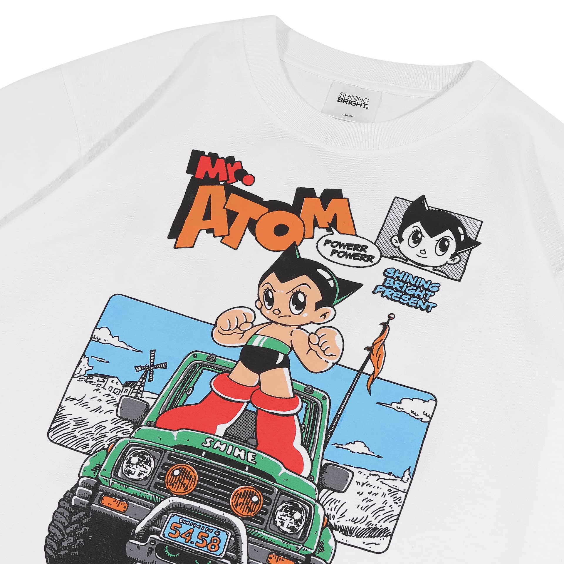 Shining Bright Atom Tshirt - White
