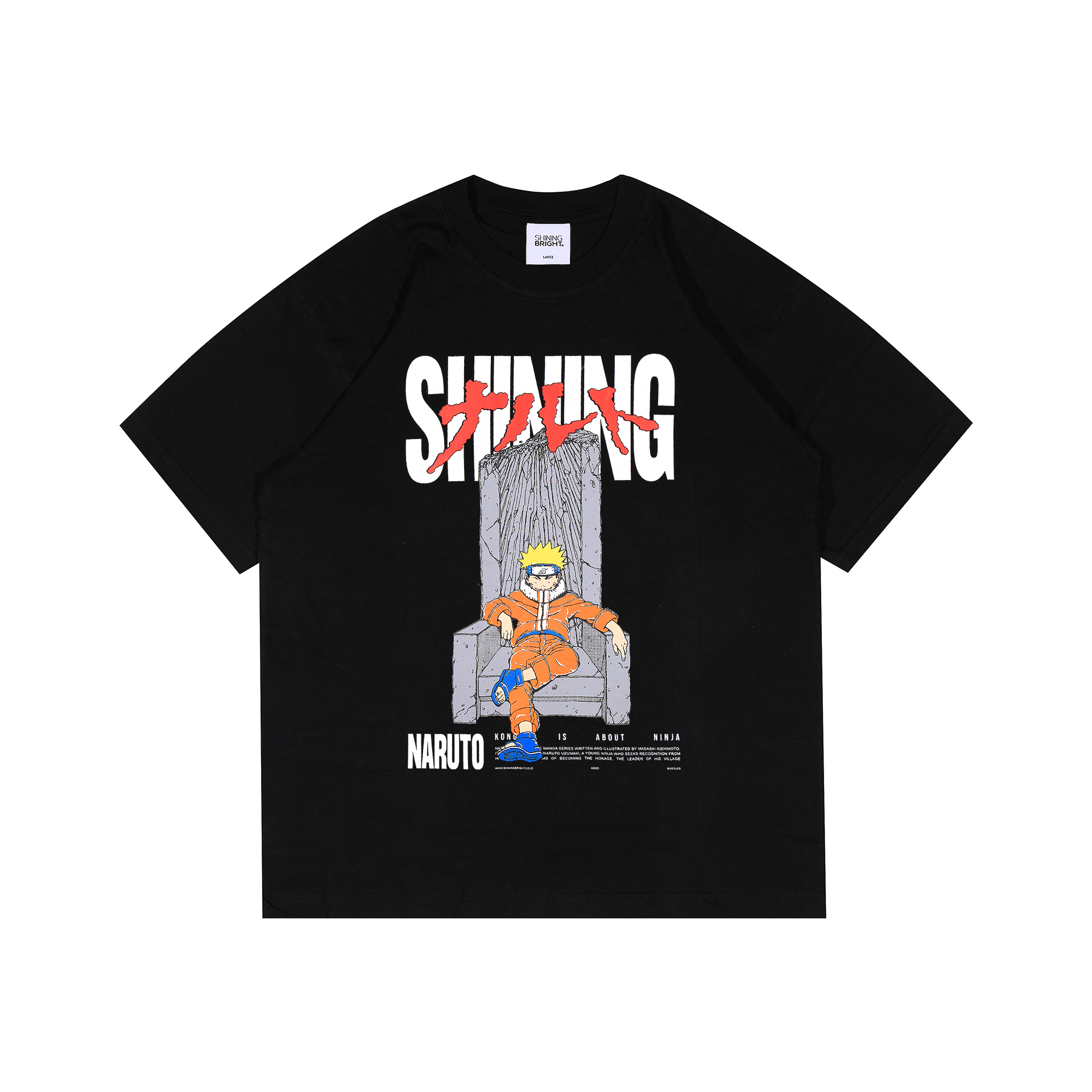 Shining Bright Uzumaki Tshirt - Black