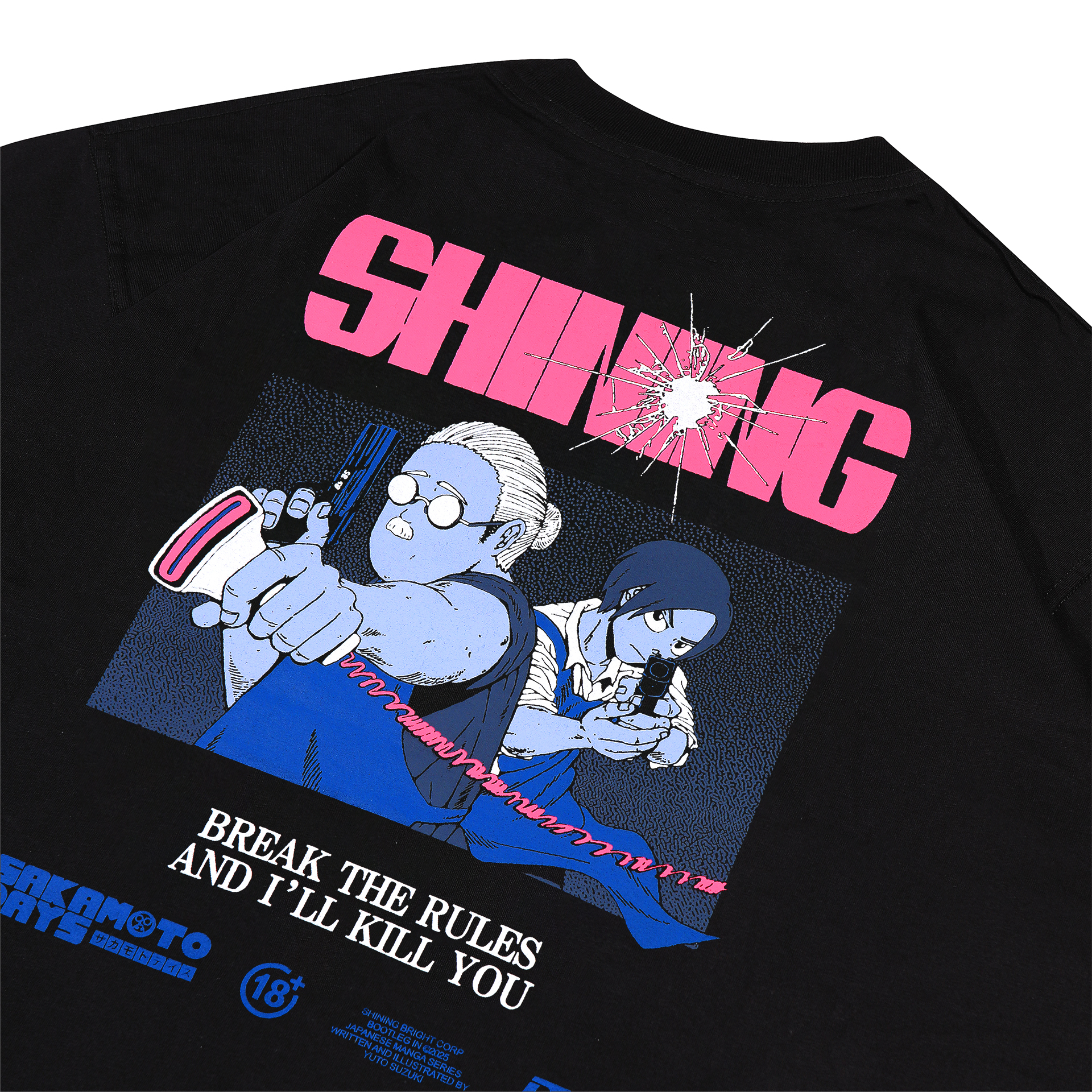Shining Bright Sakamoto Tshirt - Black