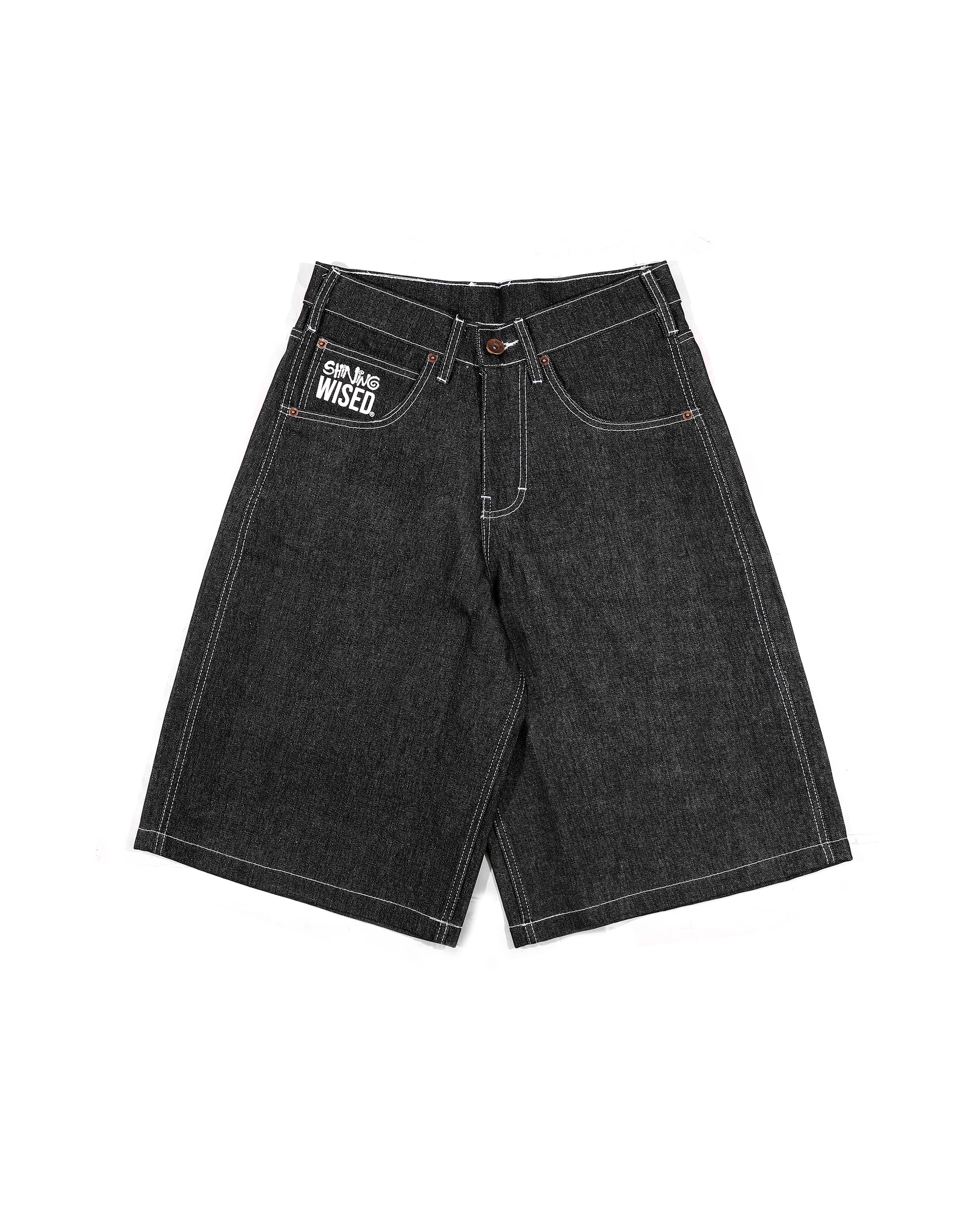 Shining Bright X Wised Offraw Jorts Pants - Black