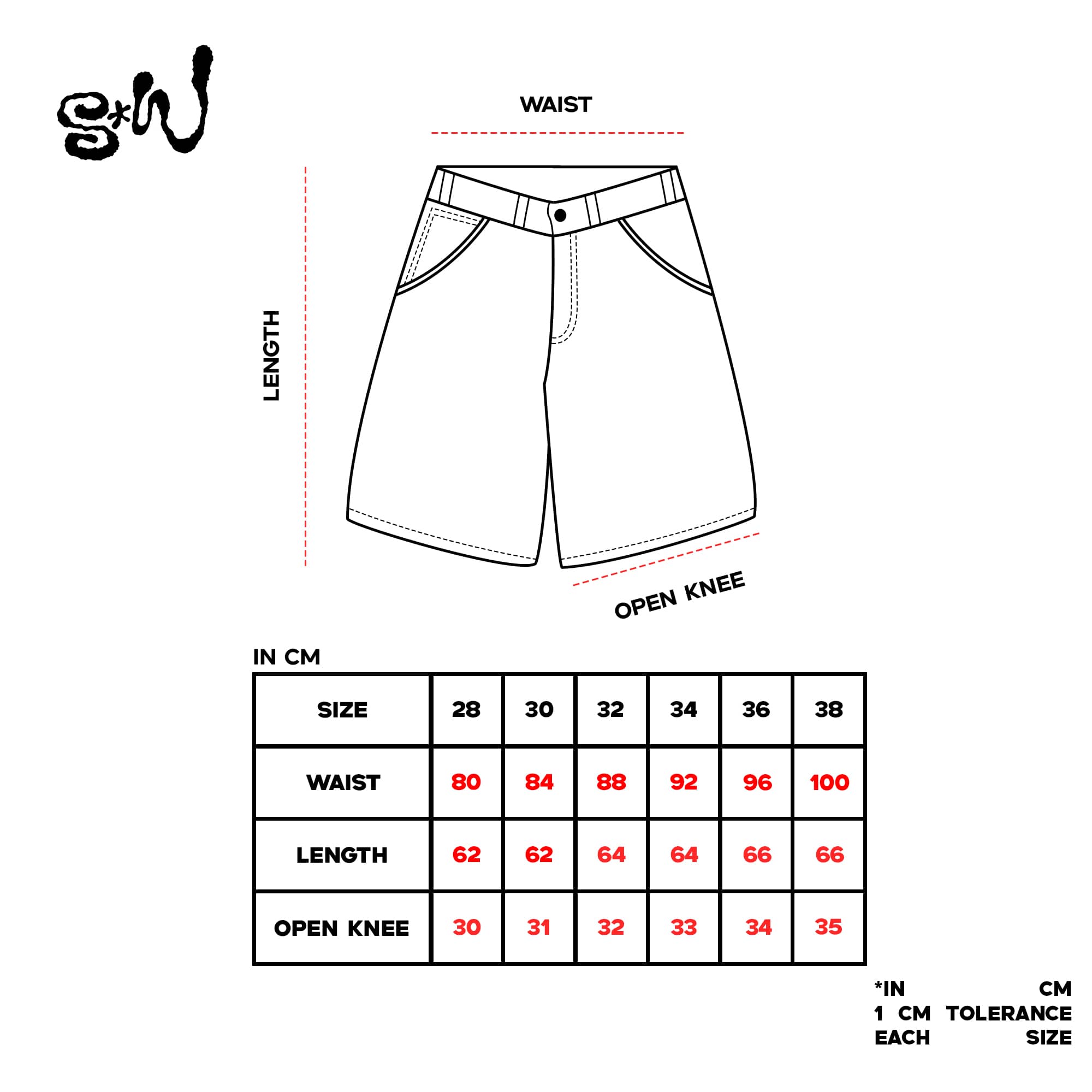 Shining Bright X Wised Offraw Jorts Pants - Black