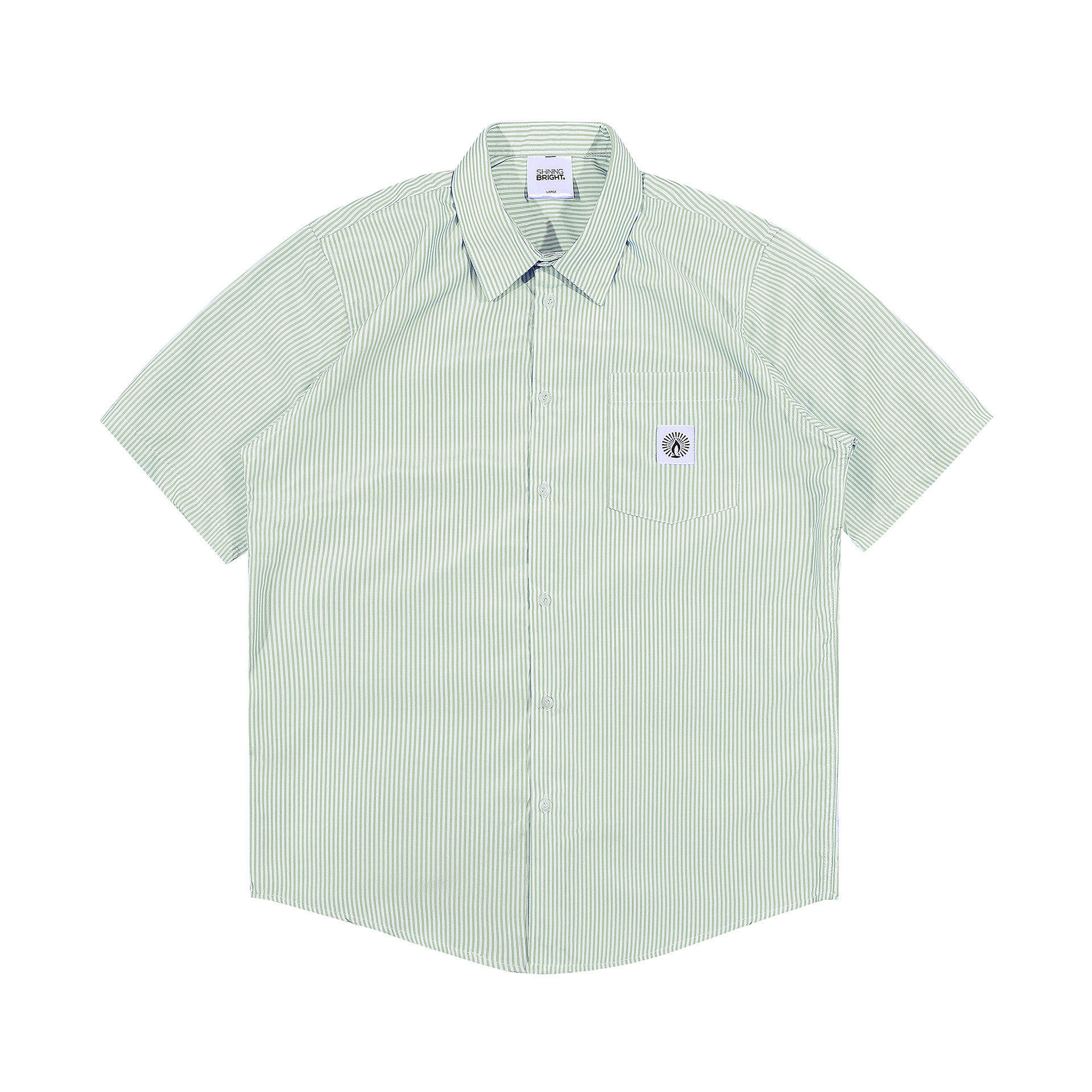 Shining Bright Line Collar Shirt - Green