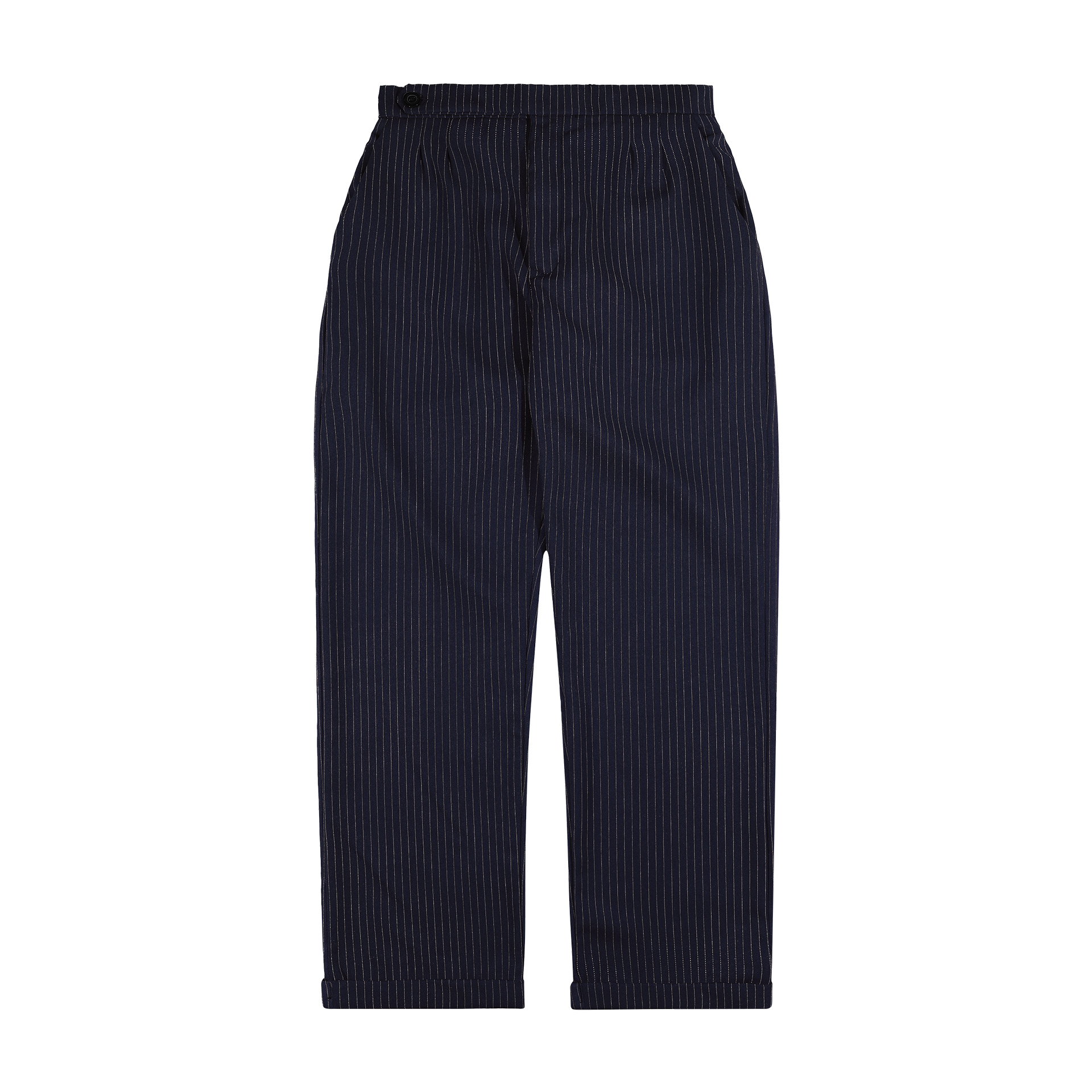 Shining Bright Light Stripe Long Pants - Navy