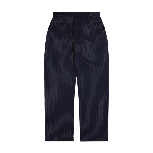 Image of Shining Bright Light Stripe Long Pants - Navy