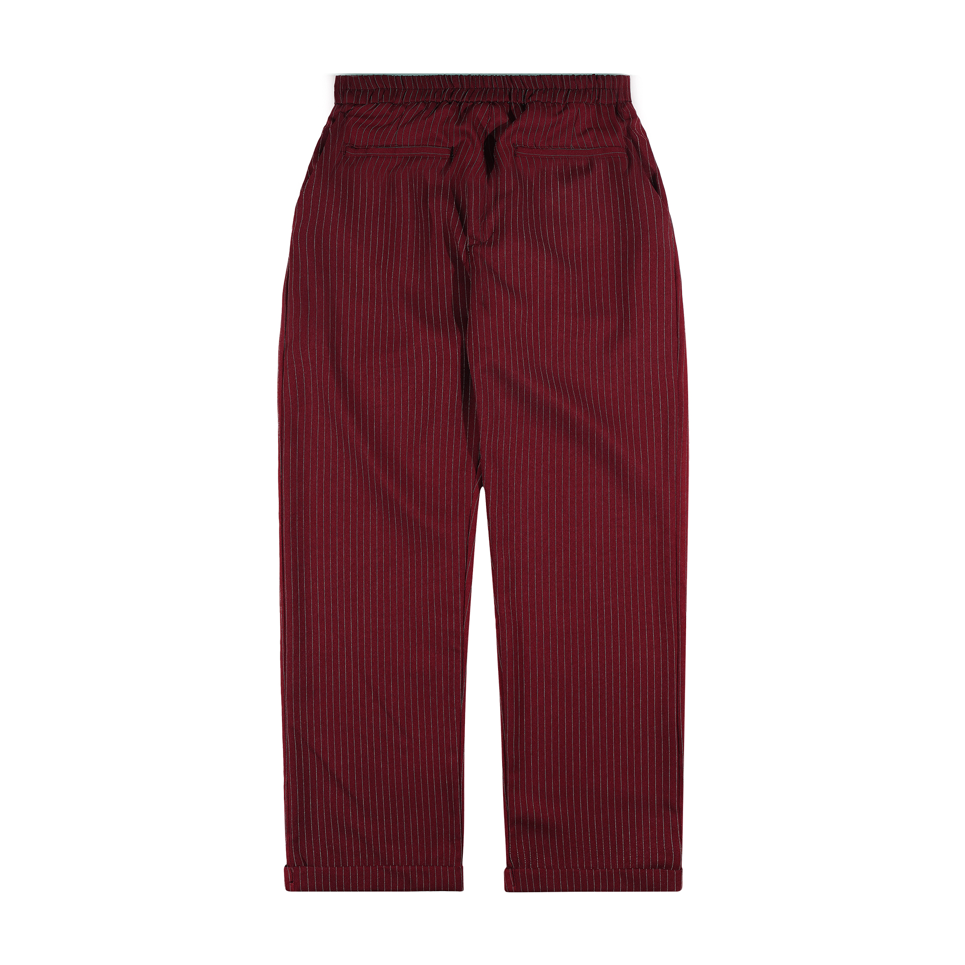 Shining Bright Light Stripe Long Pants - Maroon