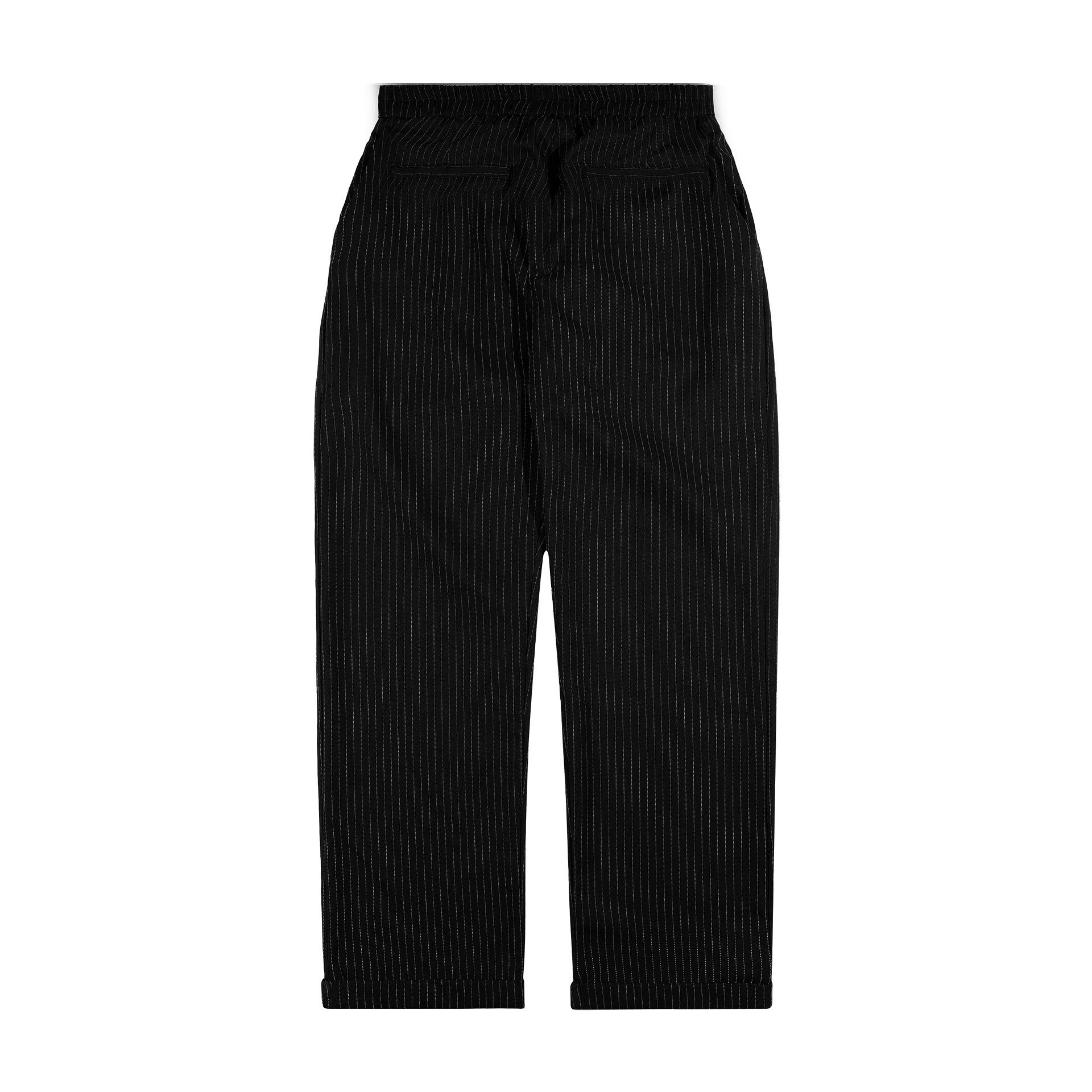 Shining Bright Light Stripe Long Pants - Black