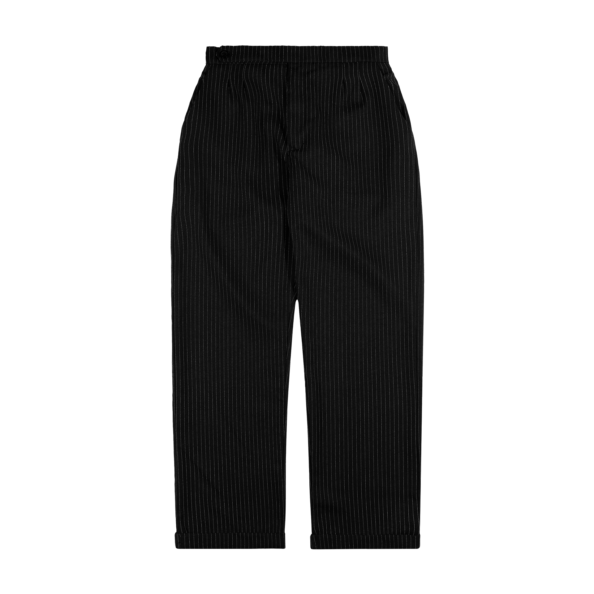Shining Bright Light Stripe Long Pants - Black