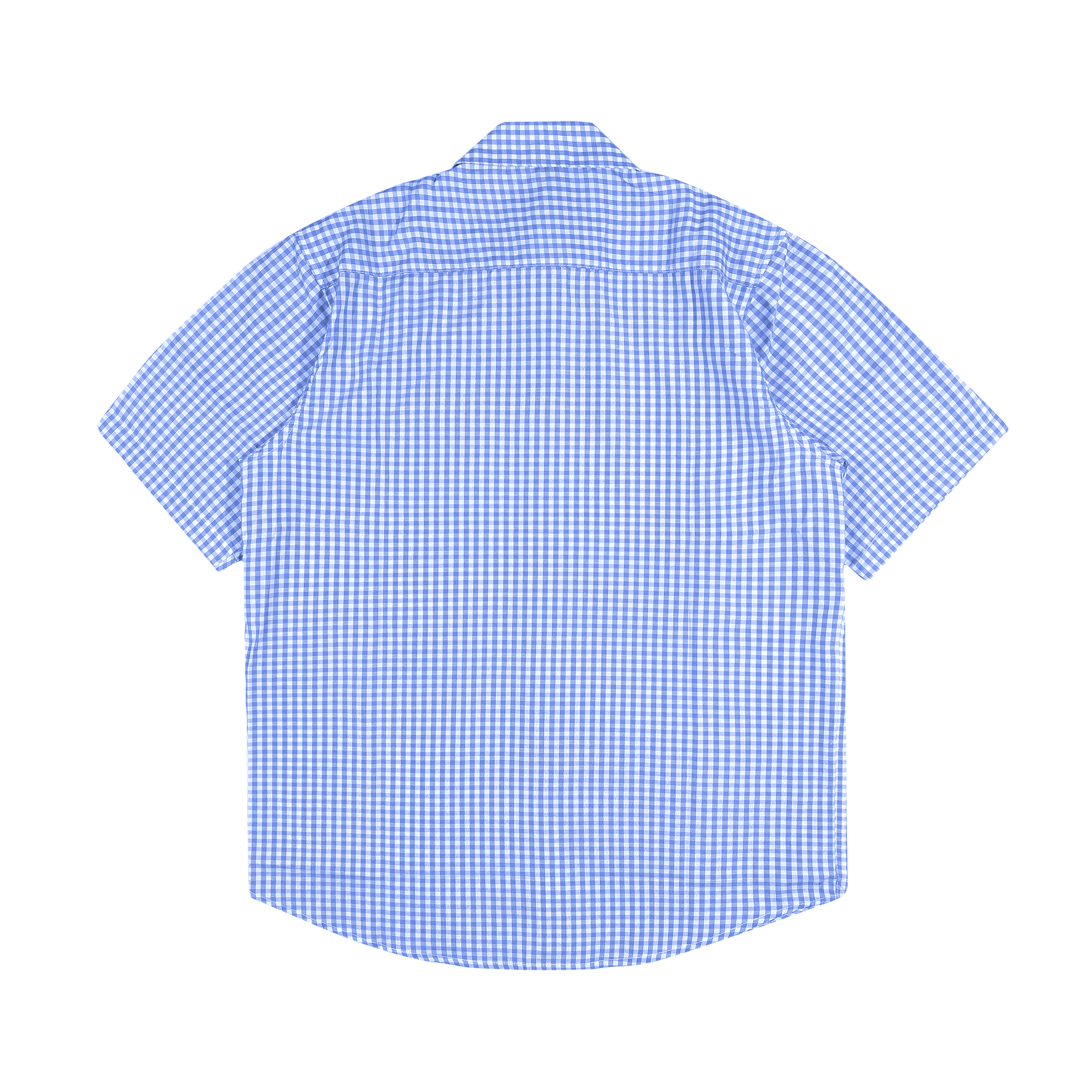 Shining Bright Plaid Collar Shirt - Ice Blue