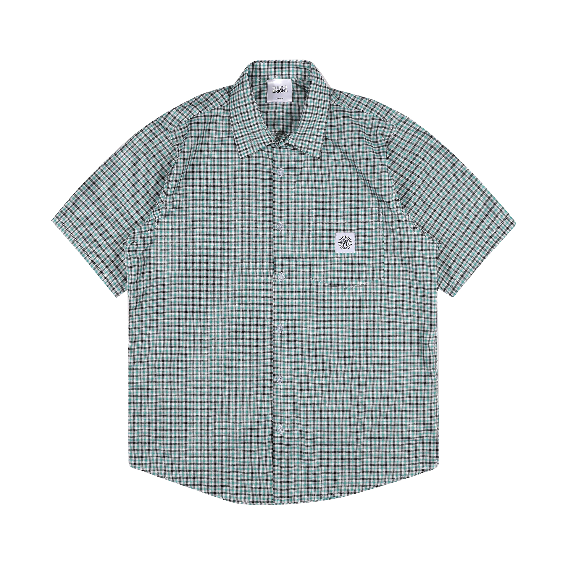 Shining Bright Plaid Collar Shirt - Green