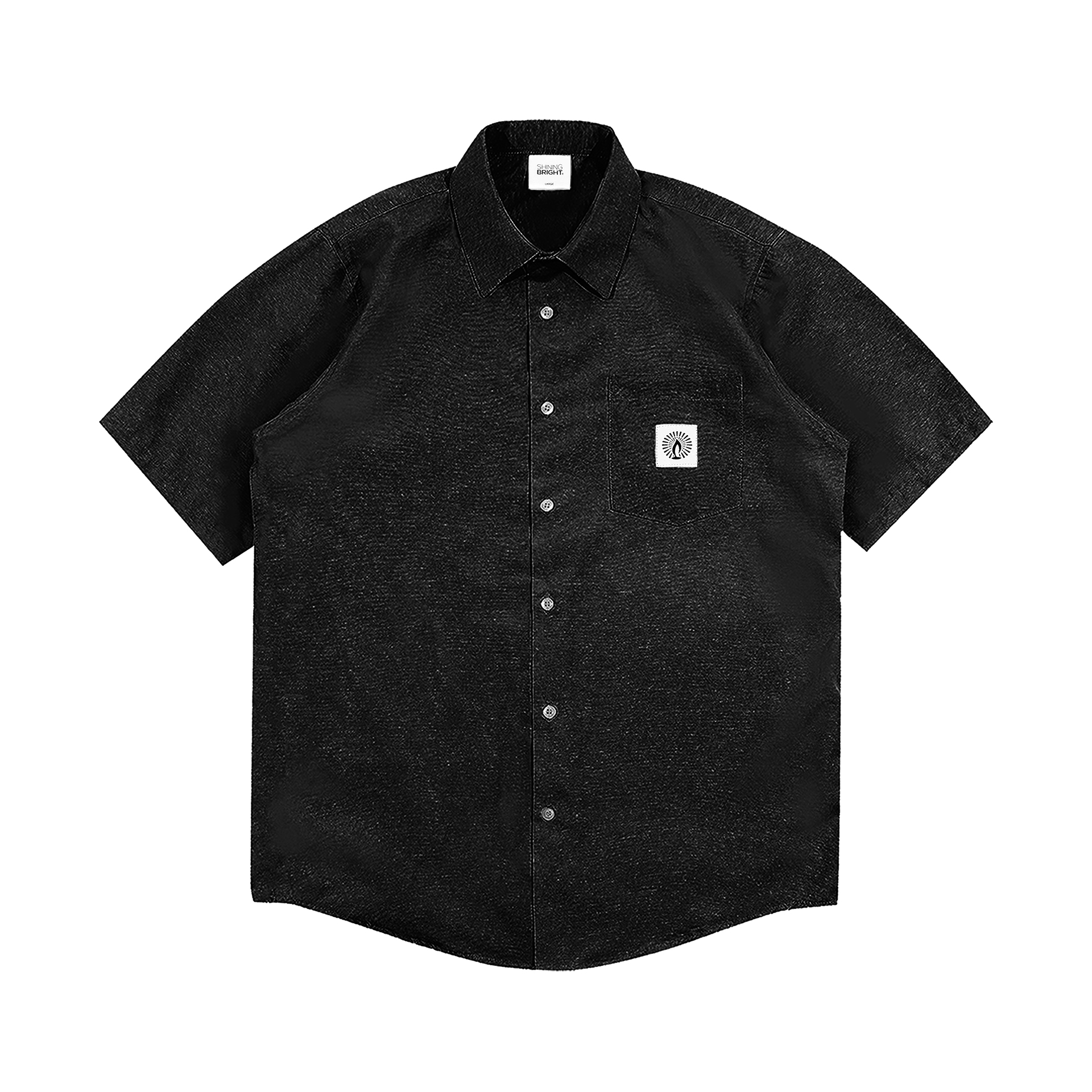 Shining Bright Regular Collar Shirt - Black