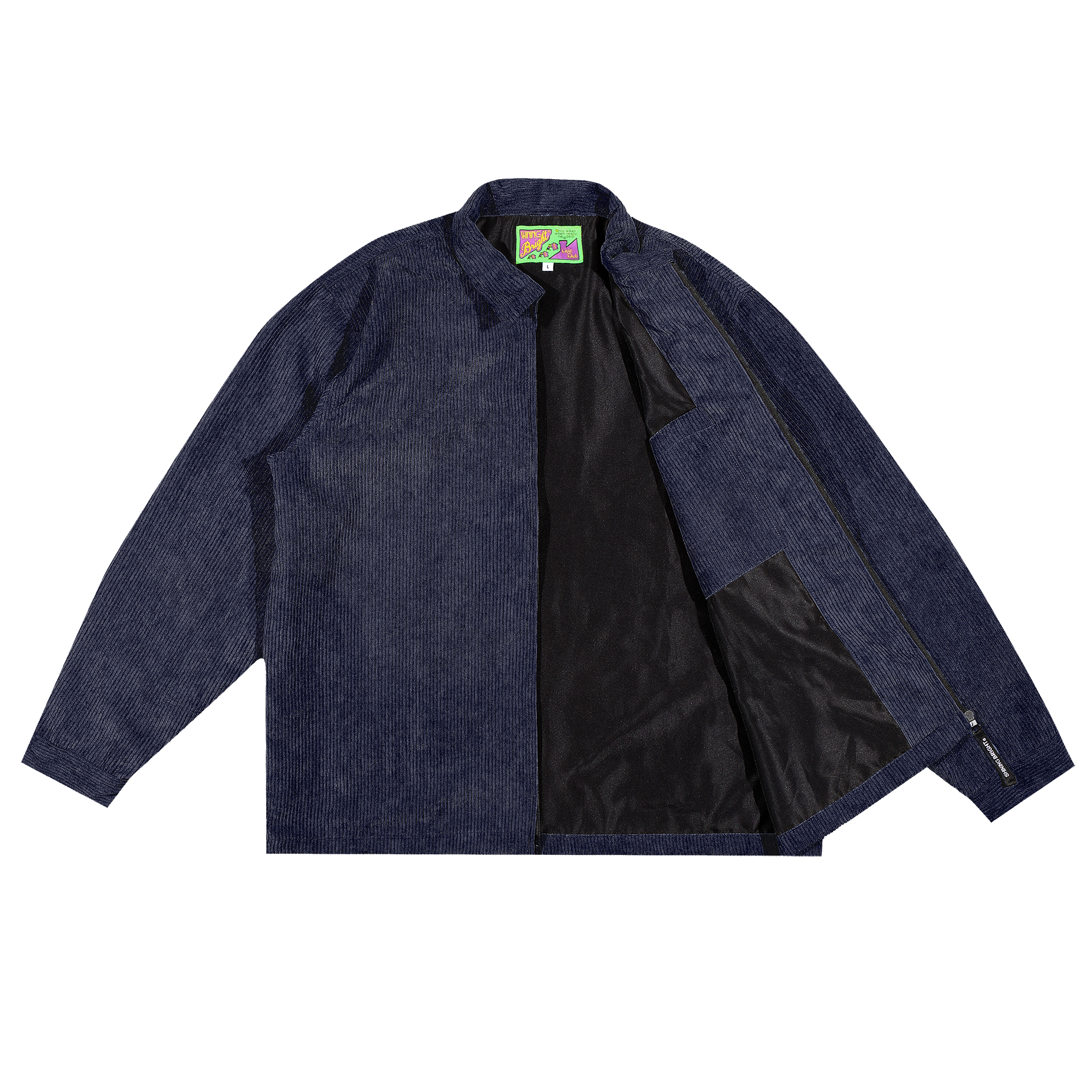 Shining Bright Light Corduroy Work Jacket - Navy