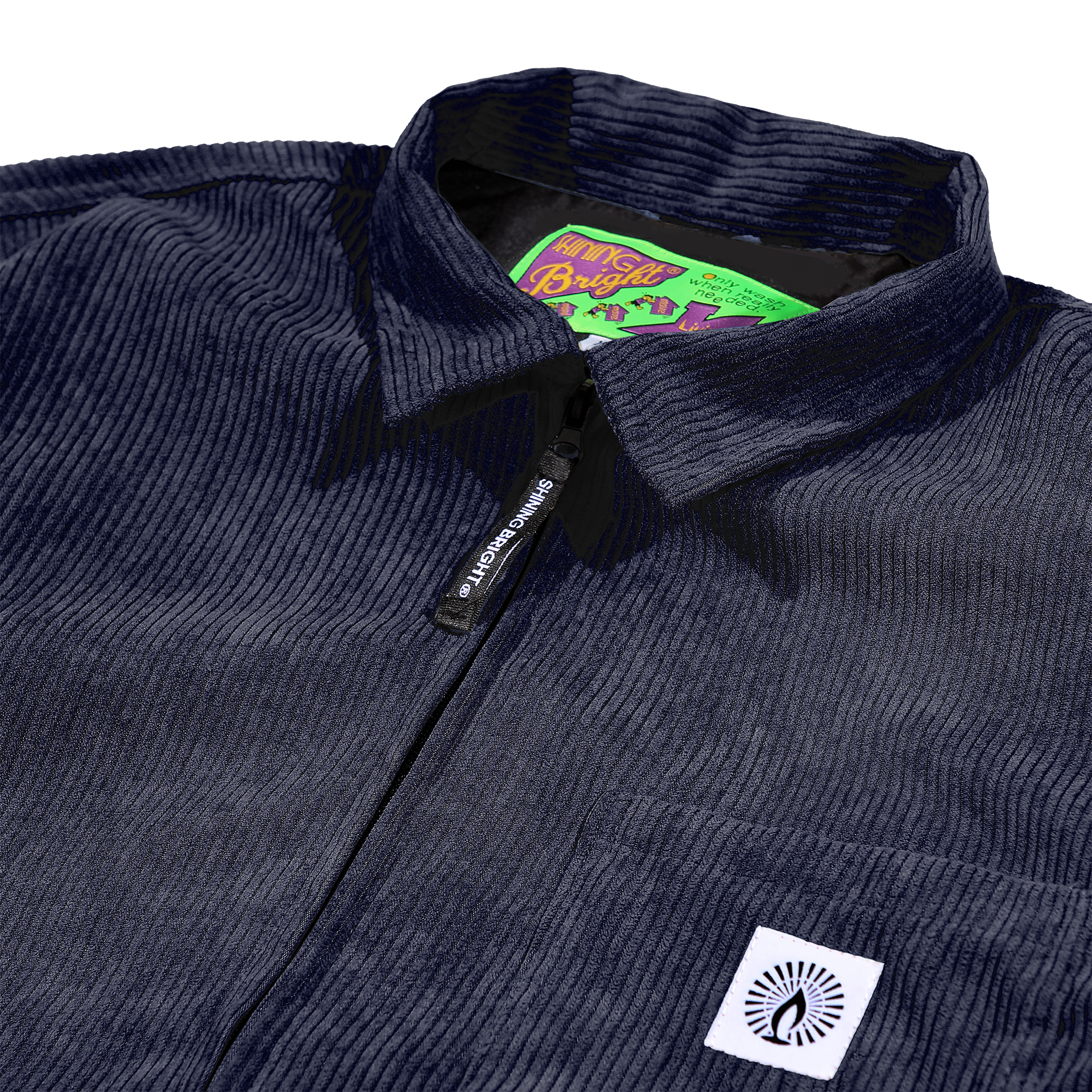 Shining Bright Light Corduroy Work Jacket - Navy