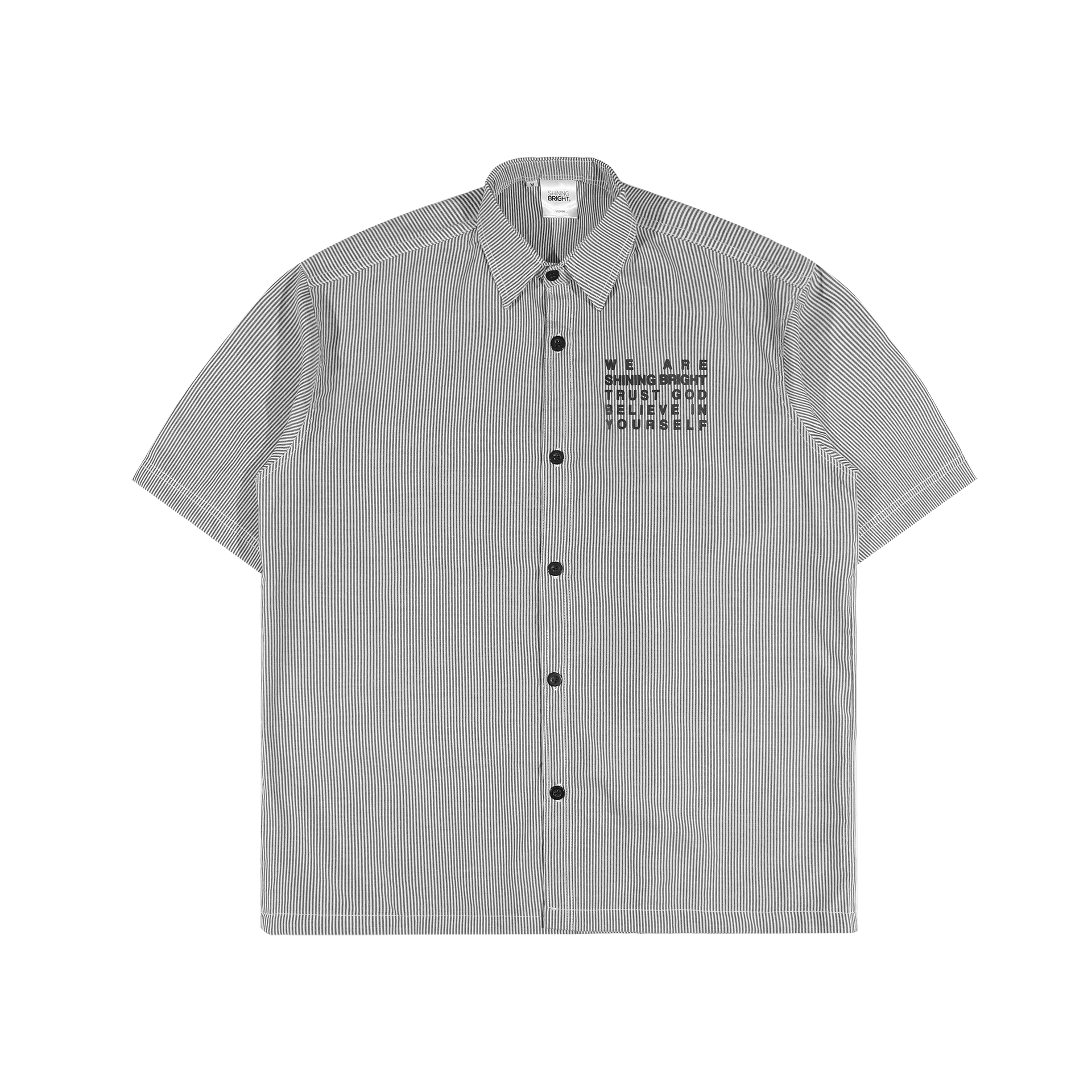 Shining Bright Trust Stripe Shirt - Black