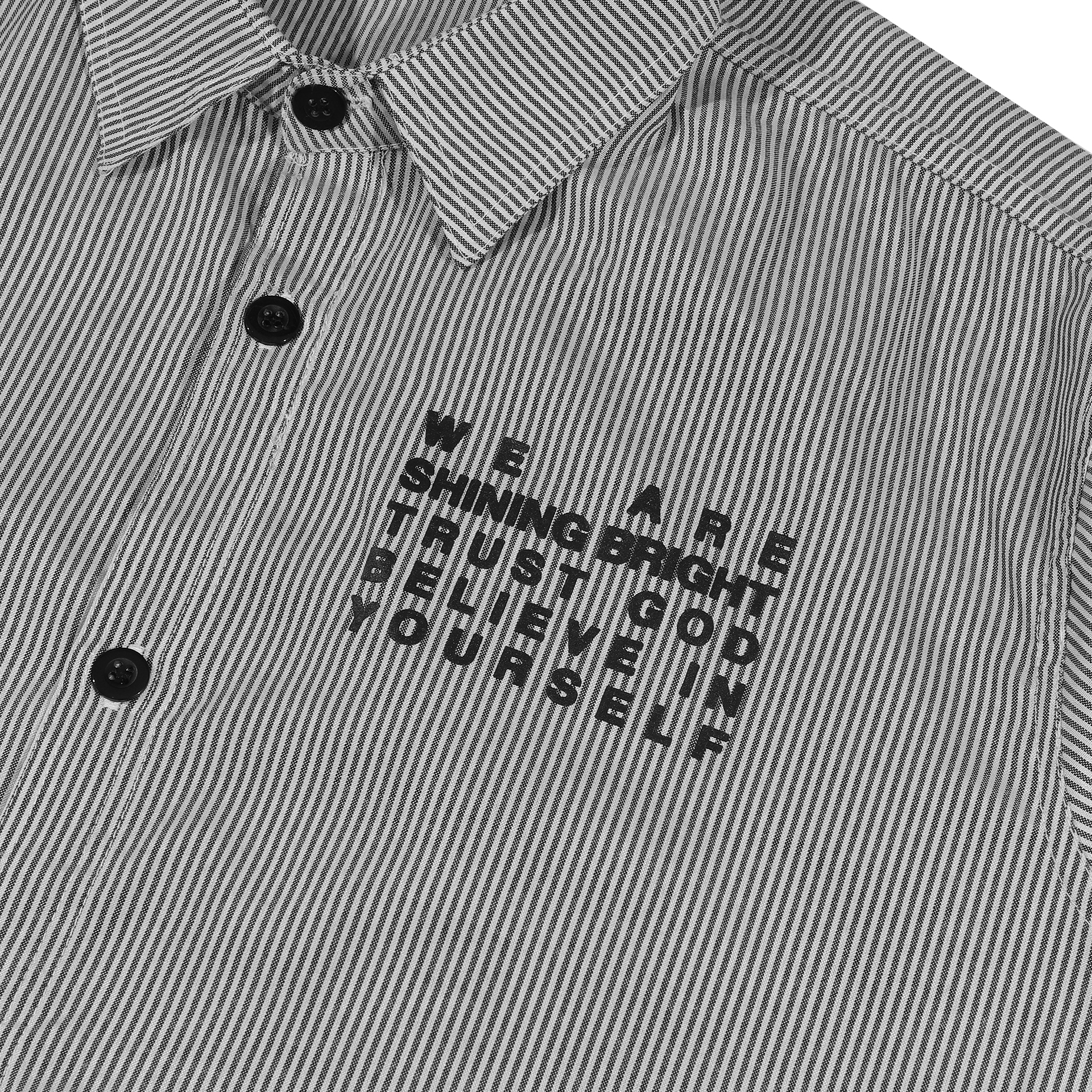 Shining Bright Trust Stripe Shirt - Black