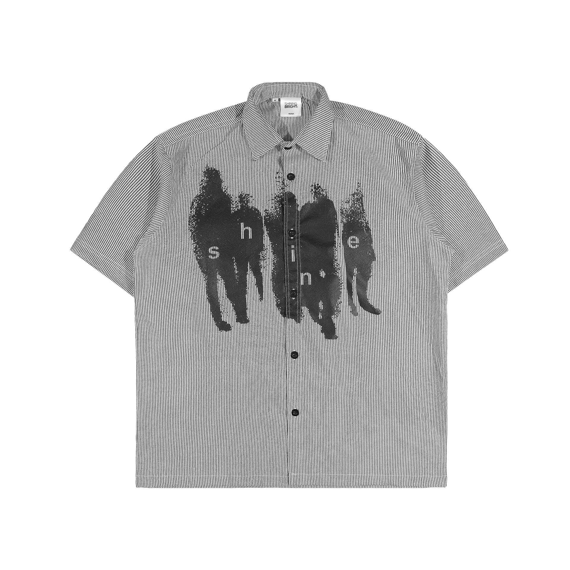Shining Bright Perish Stripe Shirt - Black