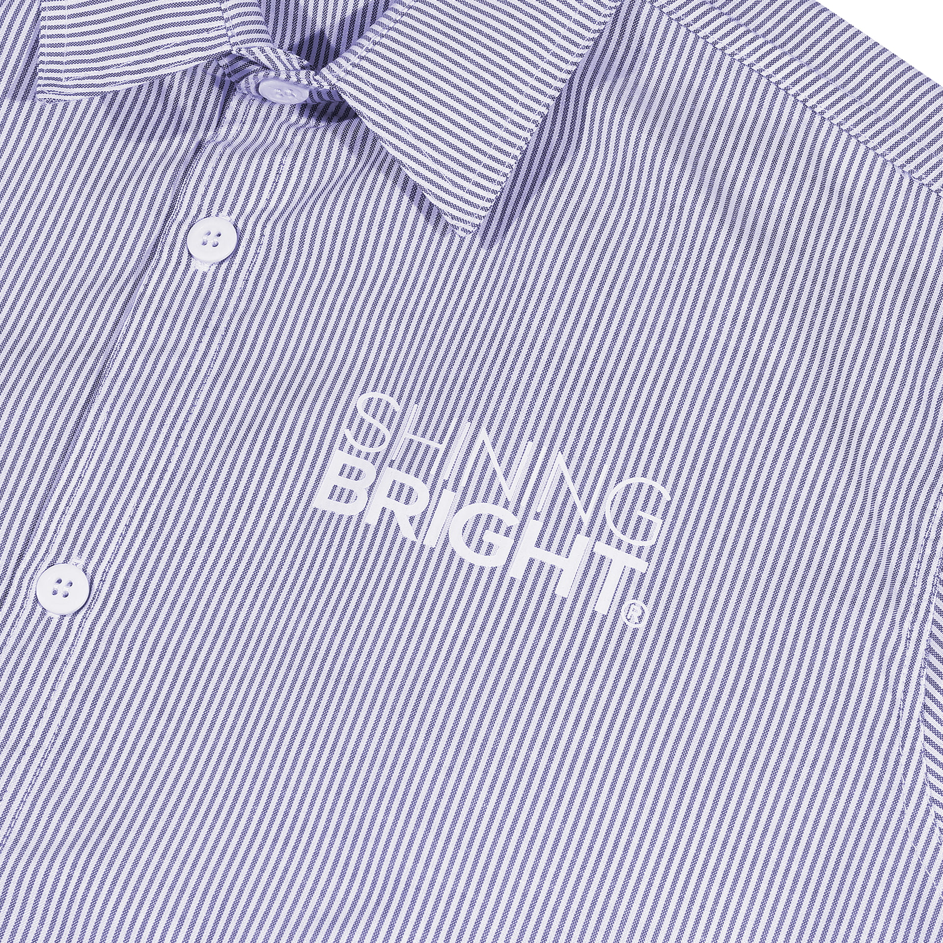 Shining Bright SB Logo Stripe Shirt - Blue