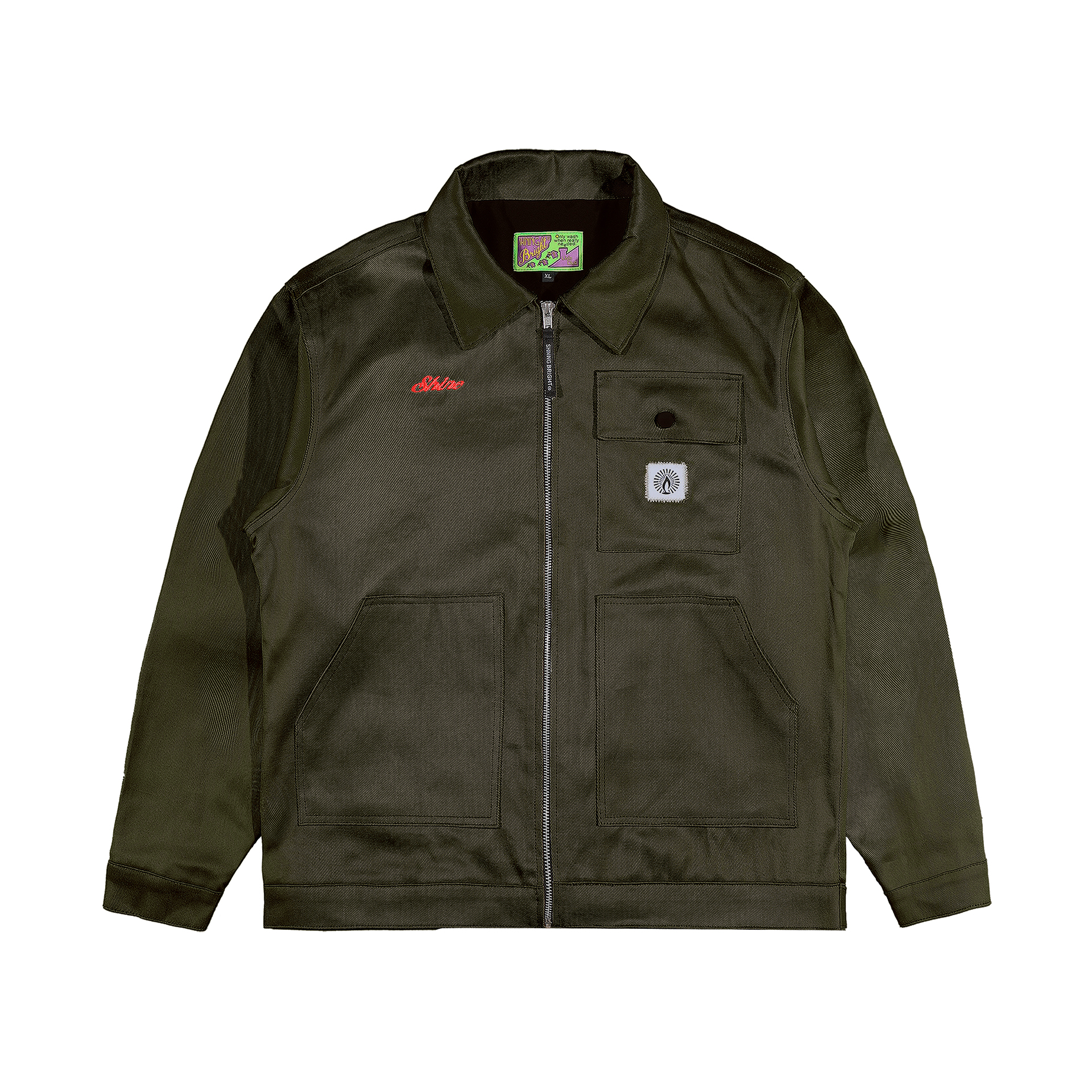Shining Bright Peace Jacket - Olive