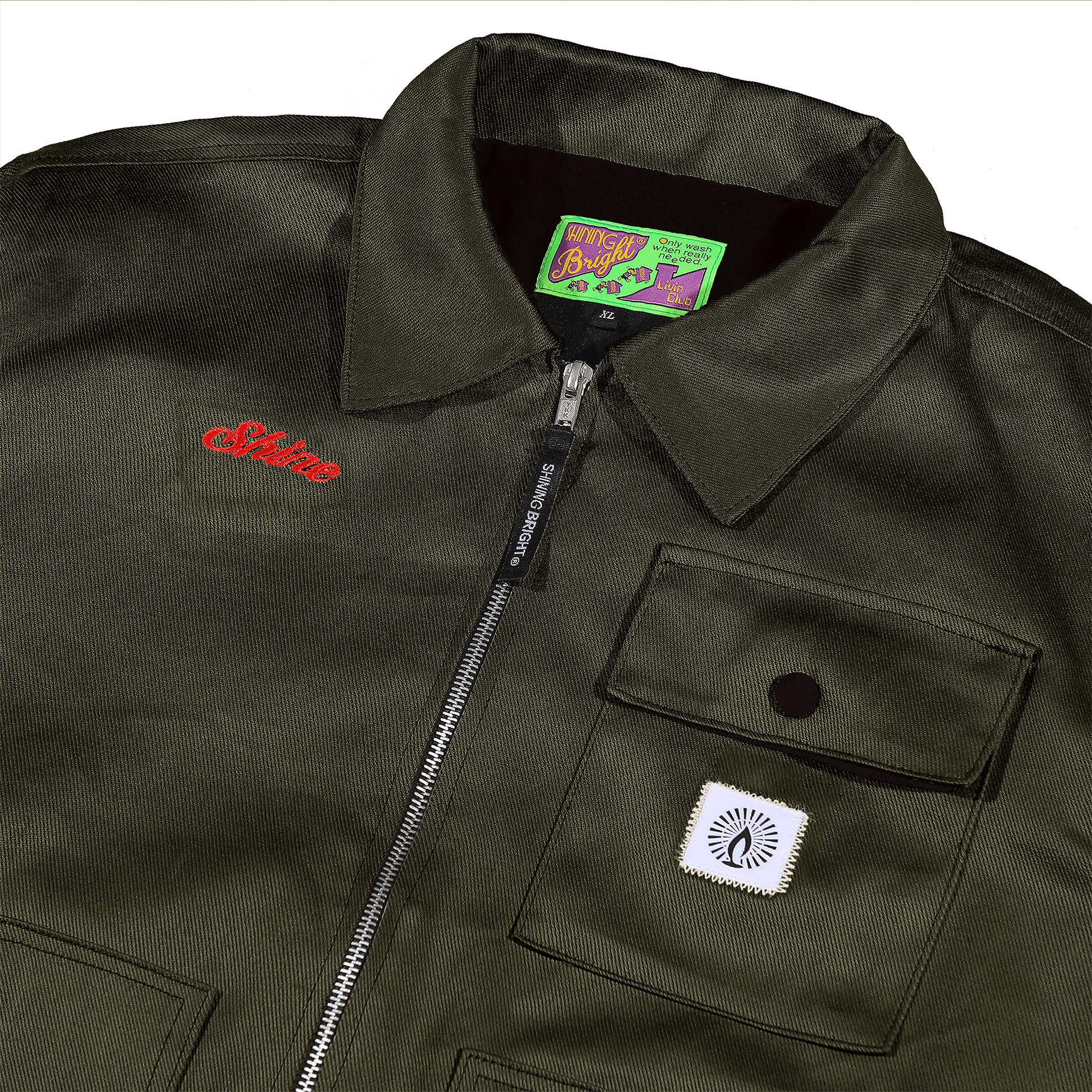 Shining Bright Peace Jacket - Olive
