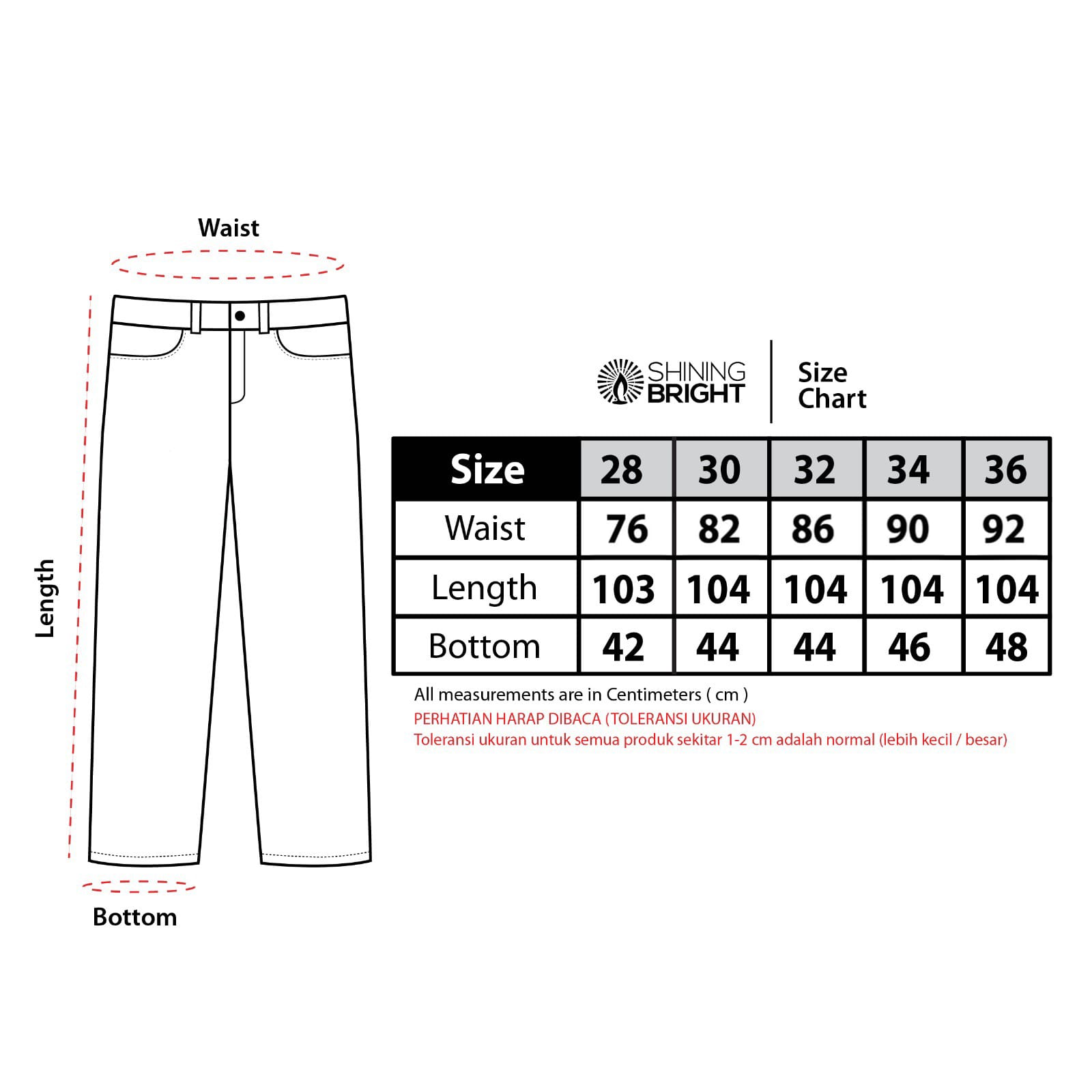 Shining Bright Jeans Long Pants Denim - Blue Snow Wash