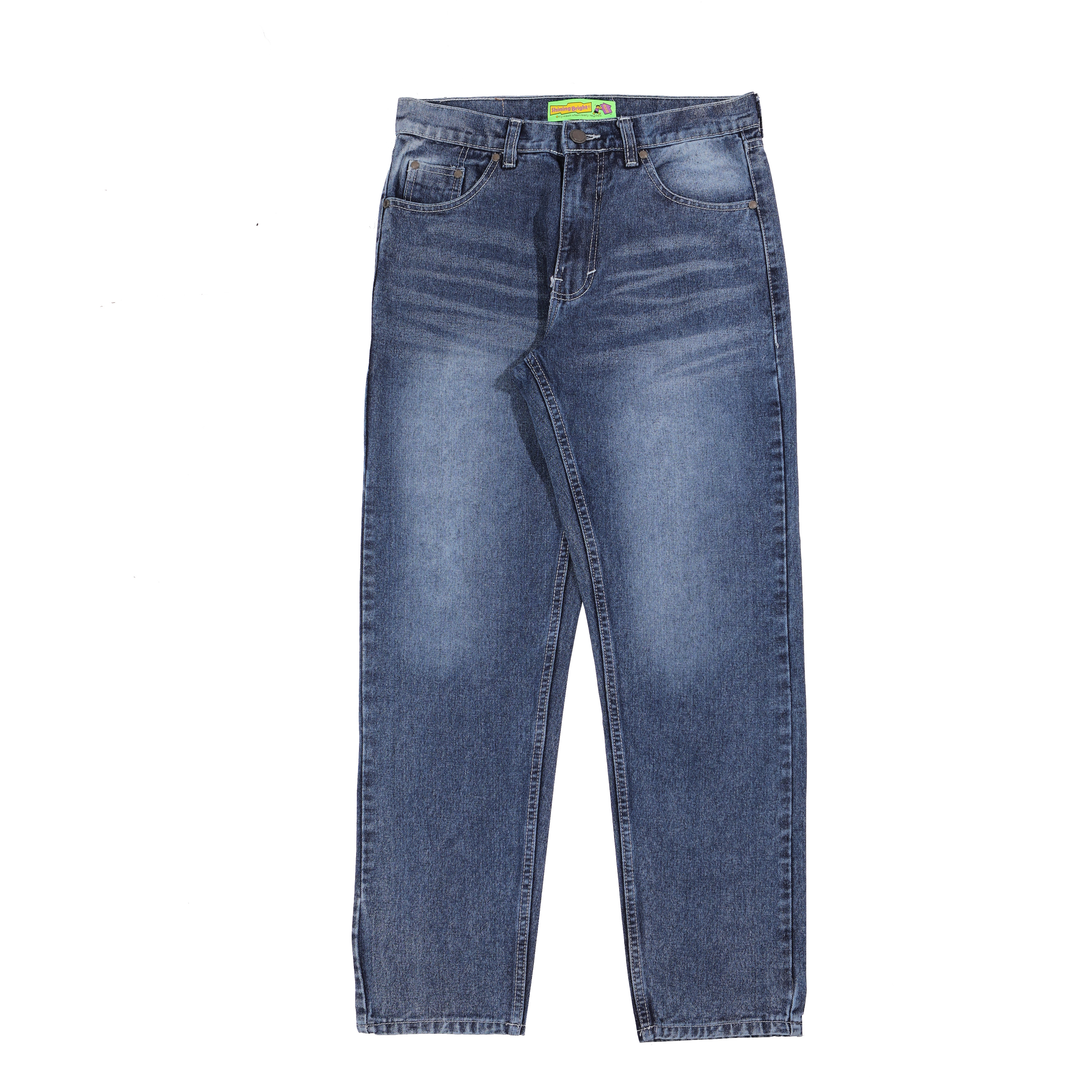 Shining Bright Jeans Long Pants Denim - Blue Snow Wash