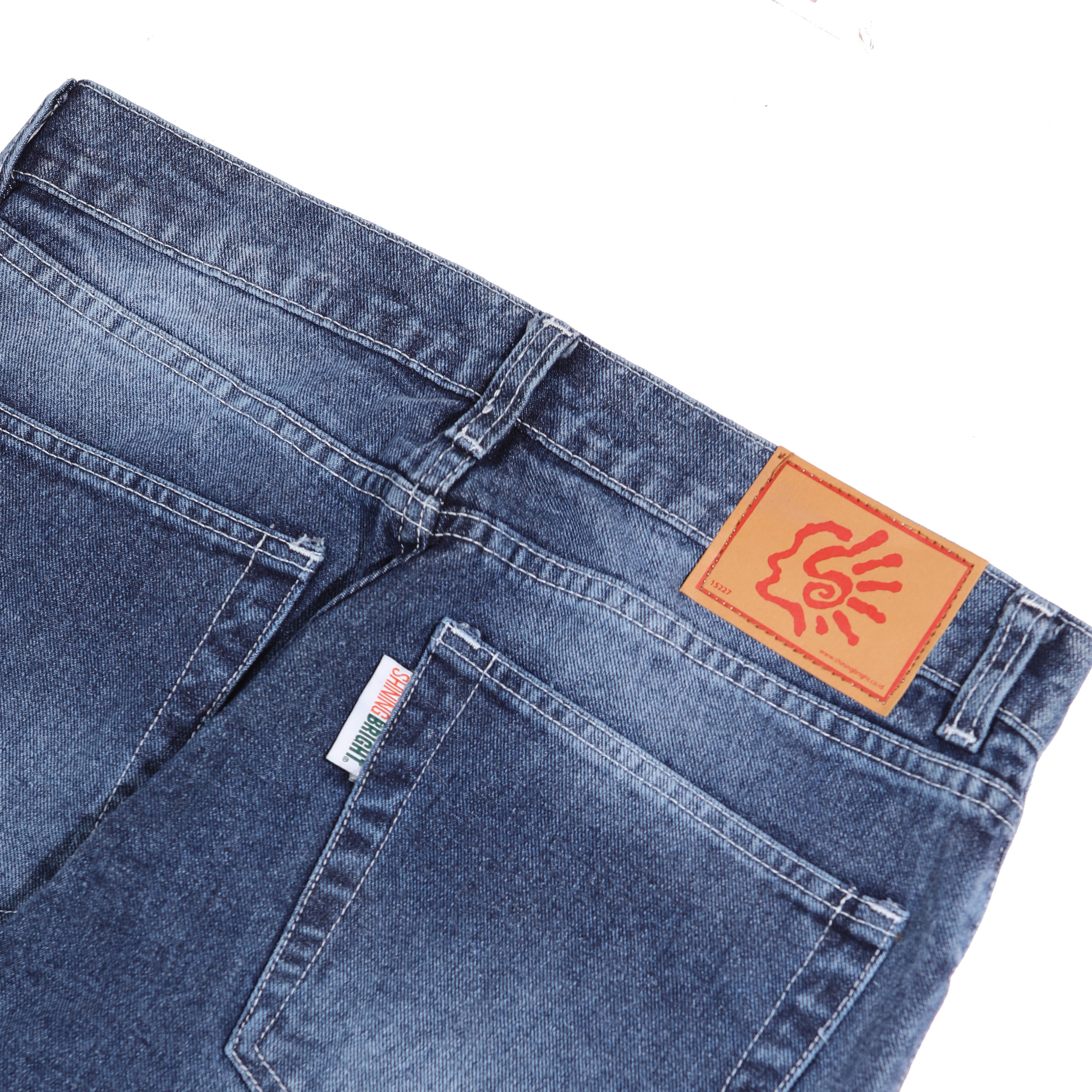 Shining Bright Jeans Long Pants Denim - Blue Snow Wash