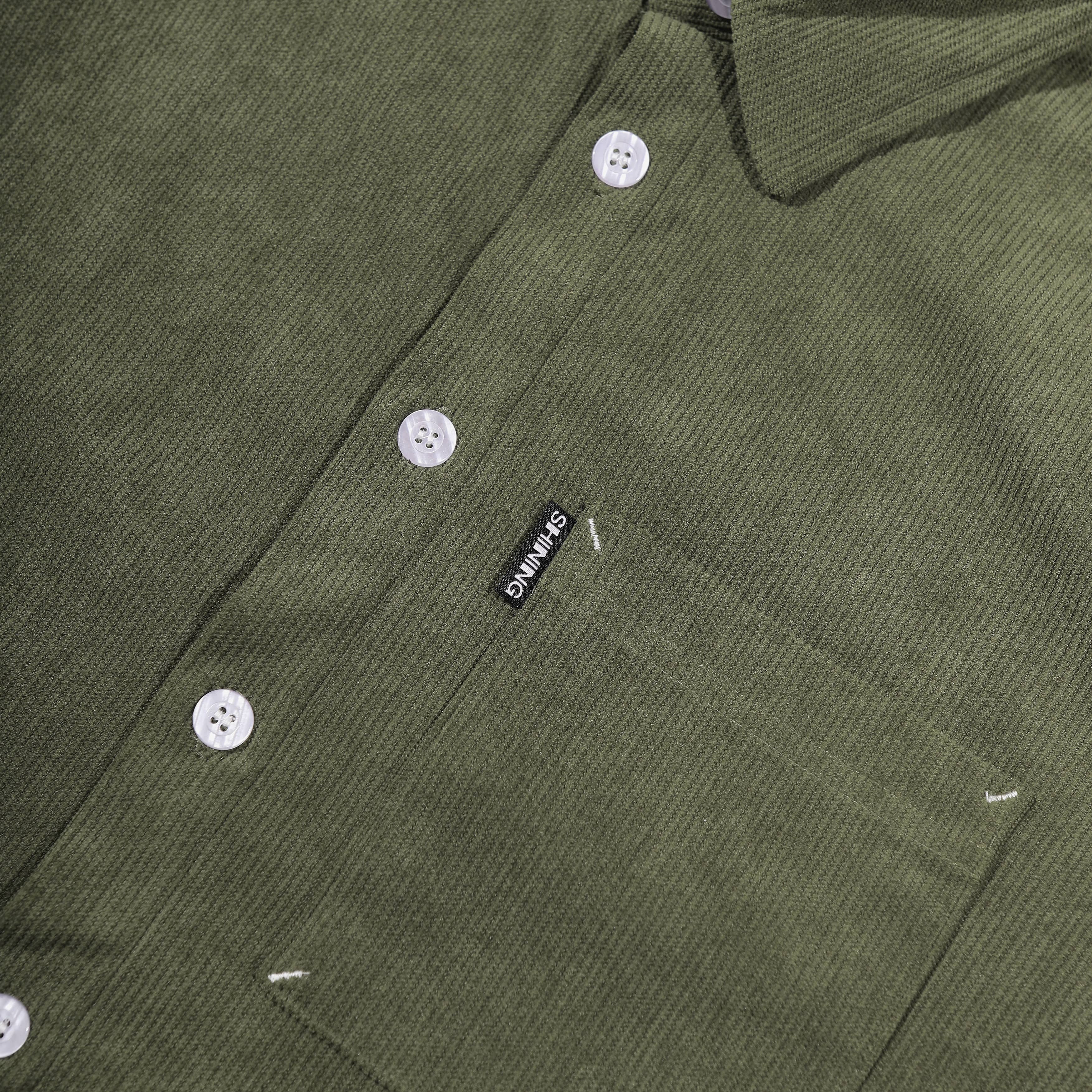 Shining Bright Limber Corduroy Shirt - Army
