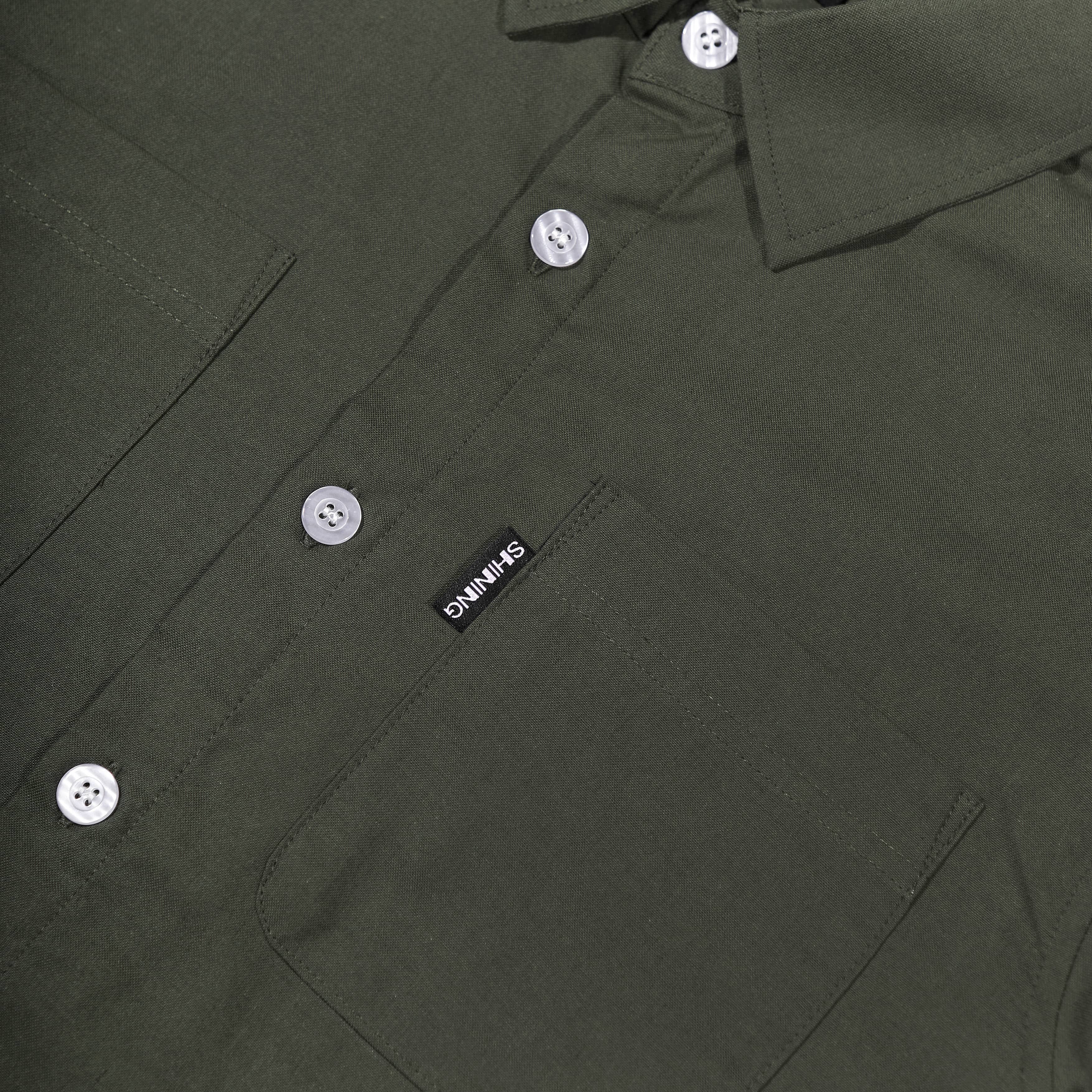 Shining Bright Luze Collar Shirt - Olive