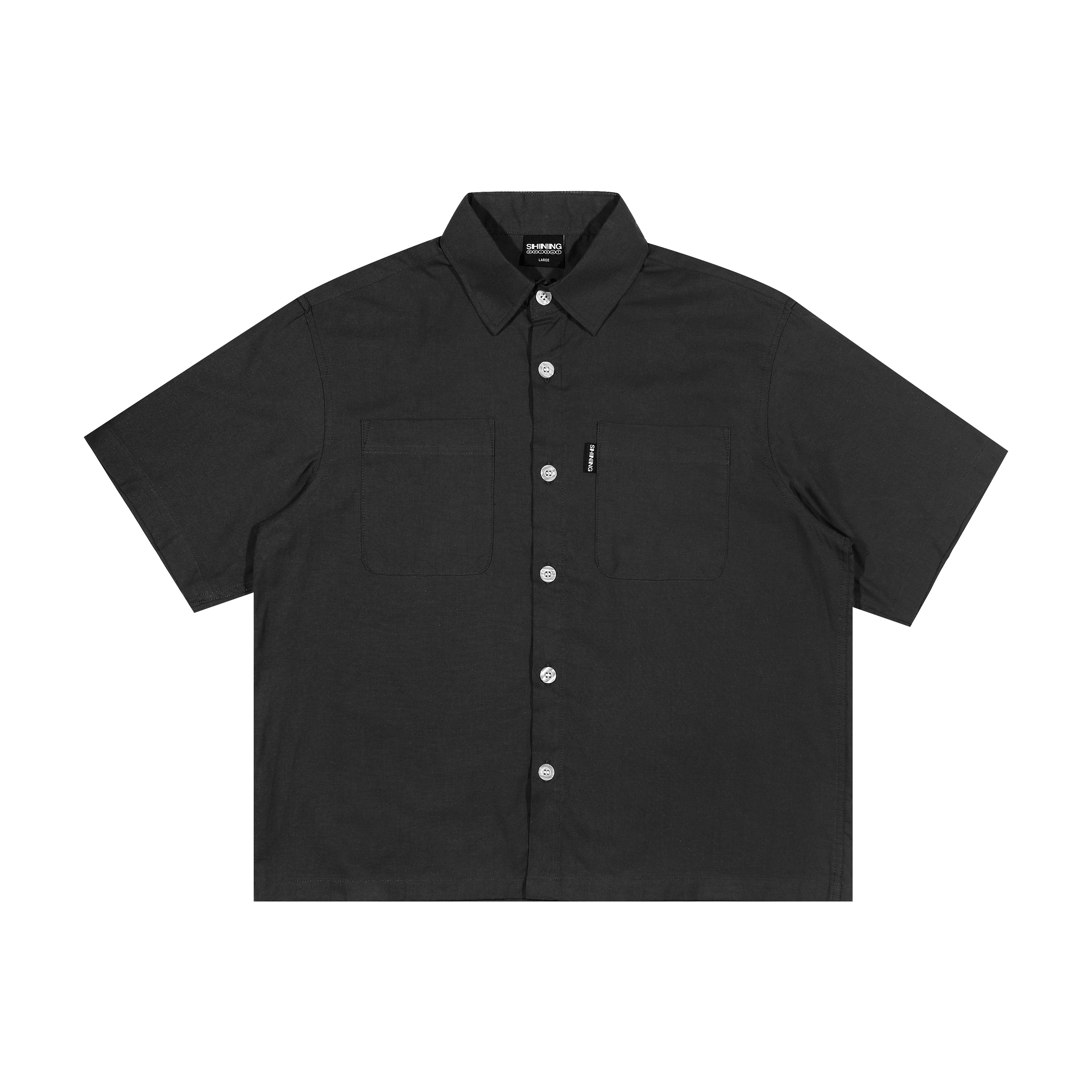 Shining Bright Luze Collar Shirt - Black