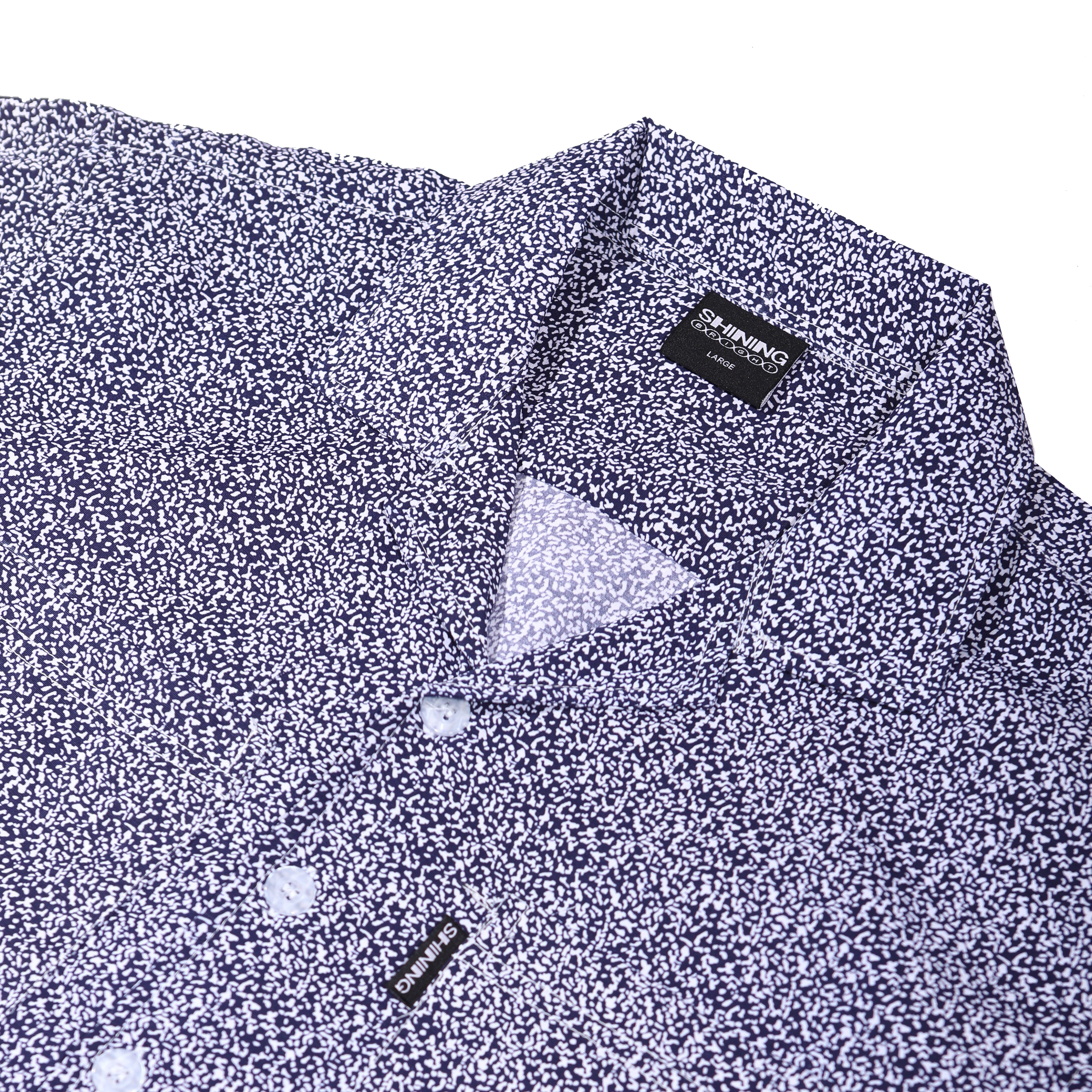 Shining Bright Noise Bowling Shirt - Navy