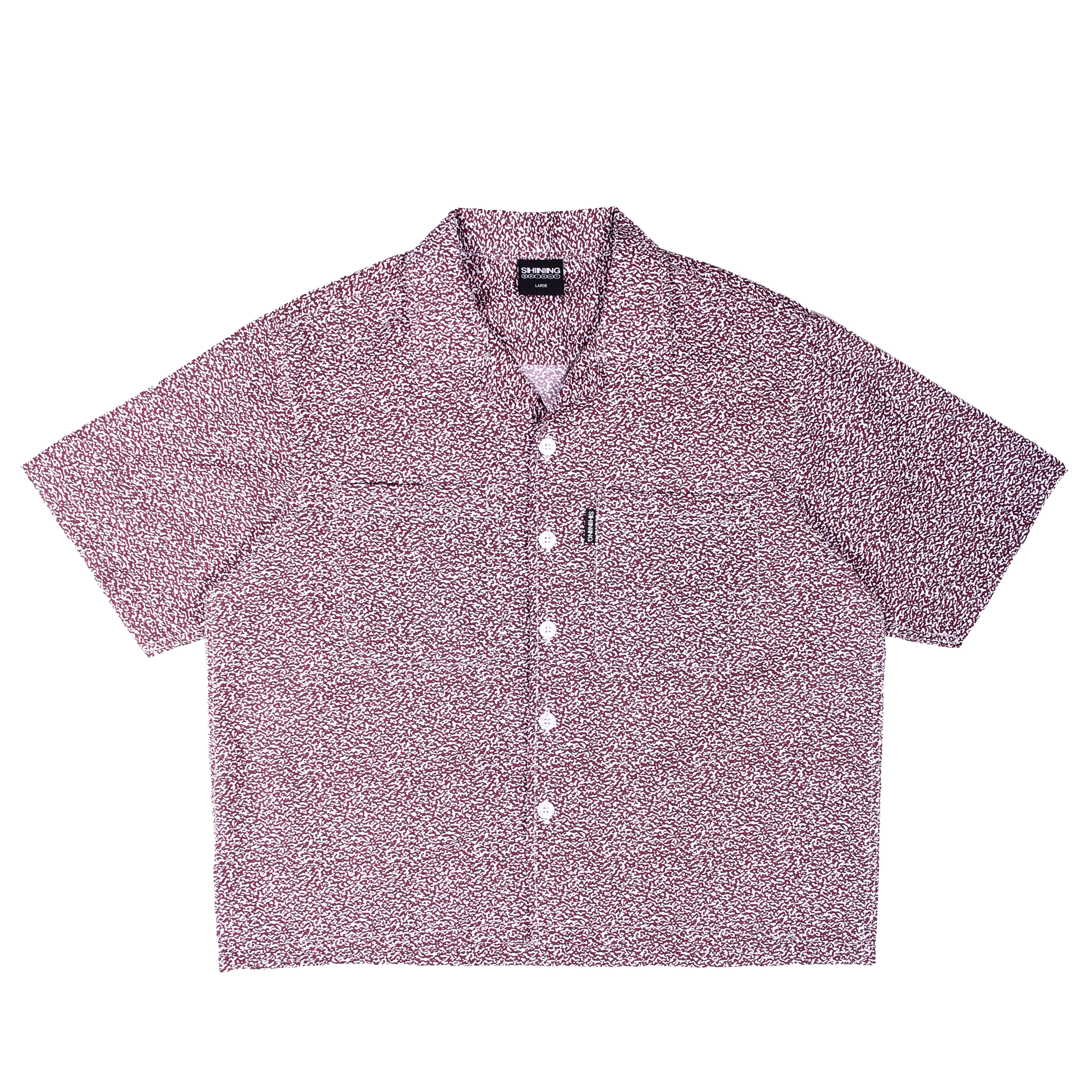 Shining Bright Noise Bowling Shirt - Maroon