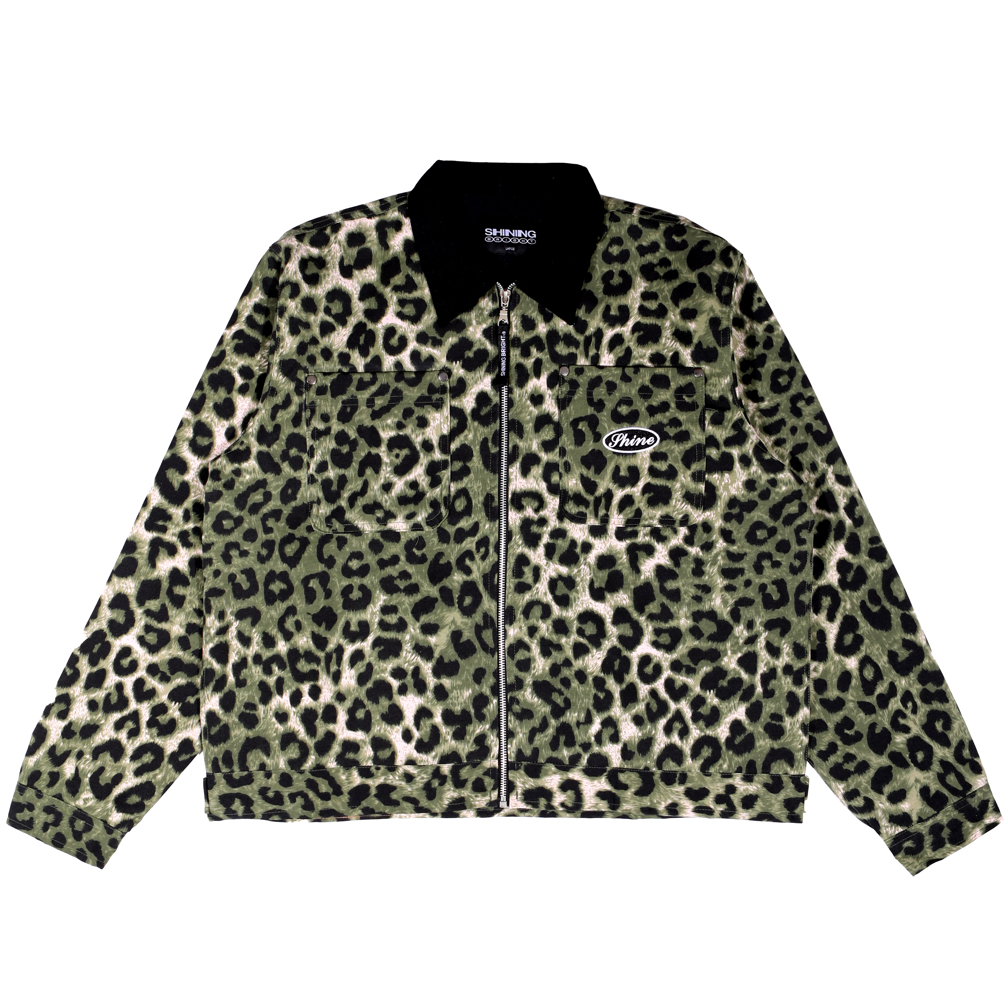 Shining Bright Leopard Jacket - Green