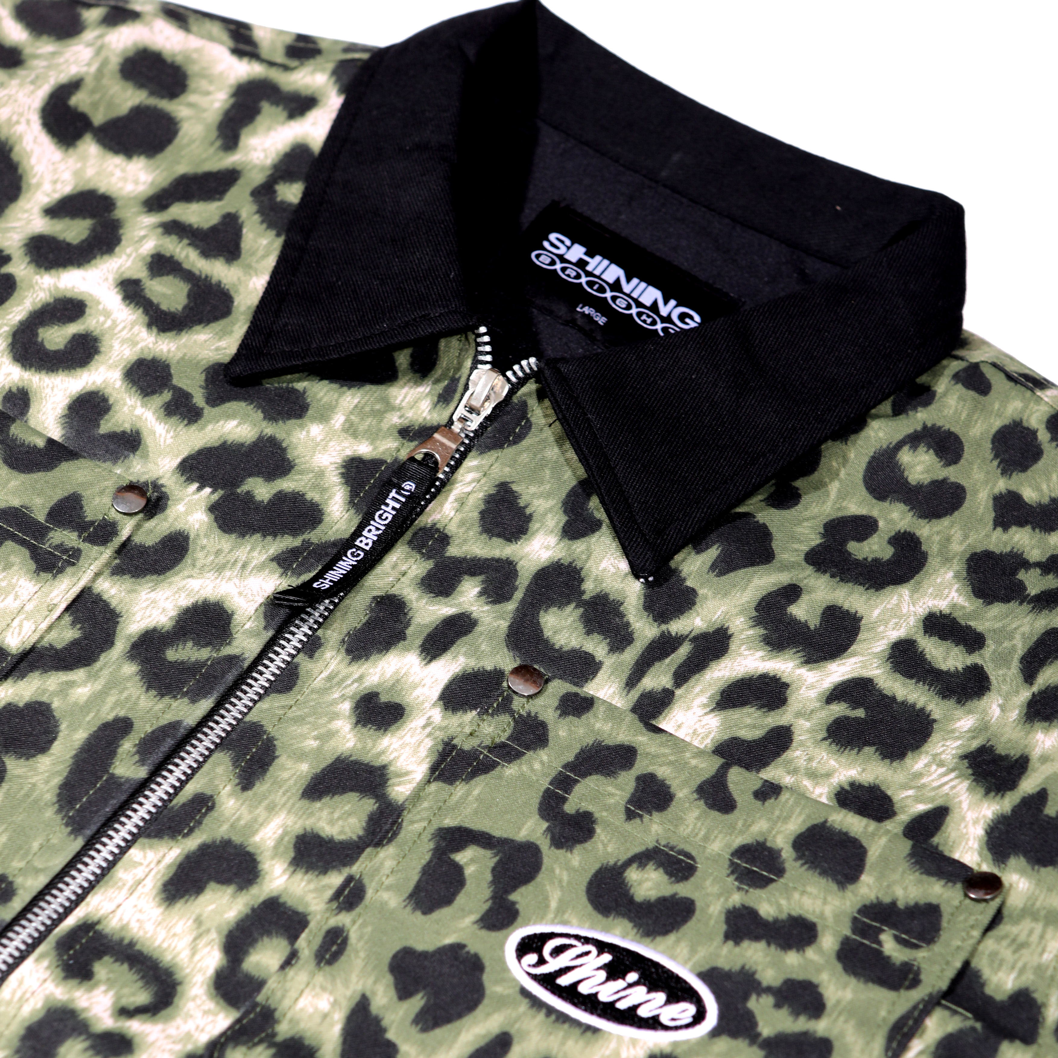 Shining Bright Leopard Jacket - Green