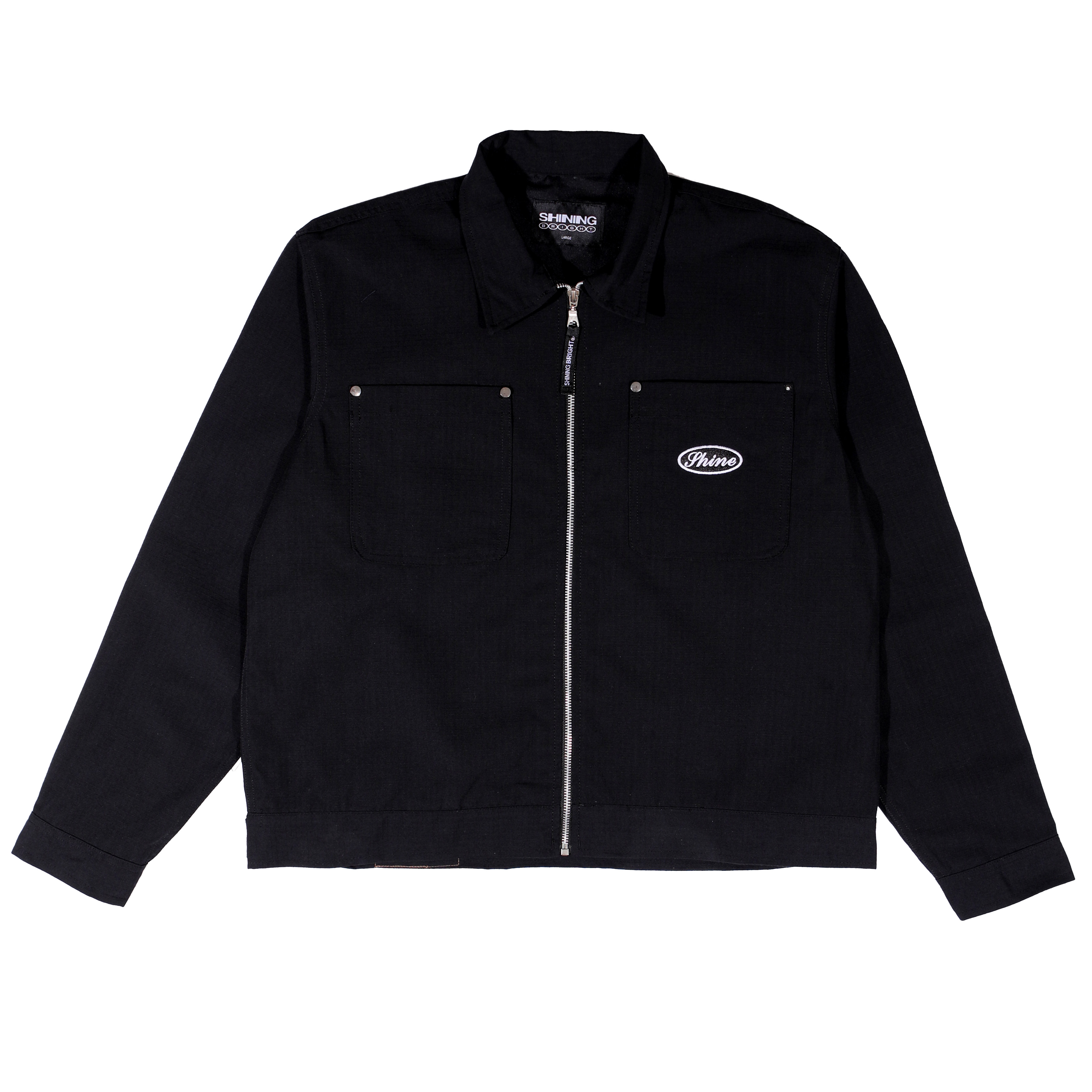 Shining Bright Ripstop Trucker Jacket - Black