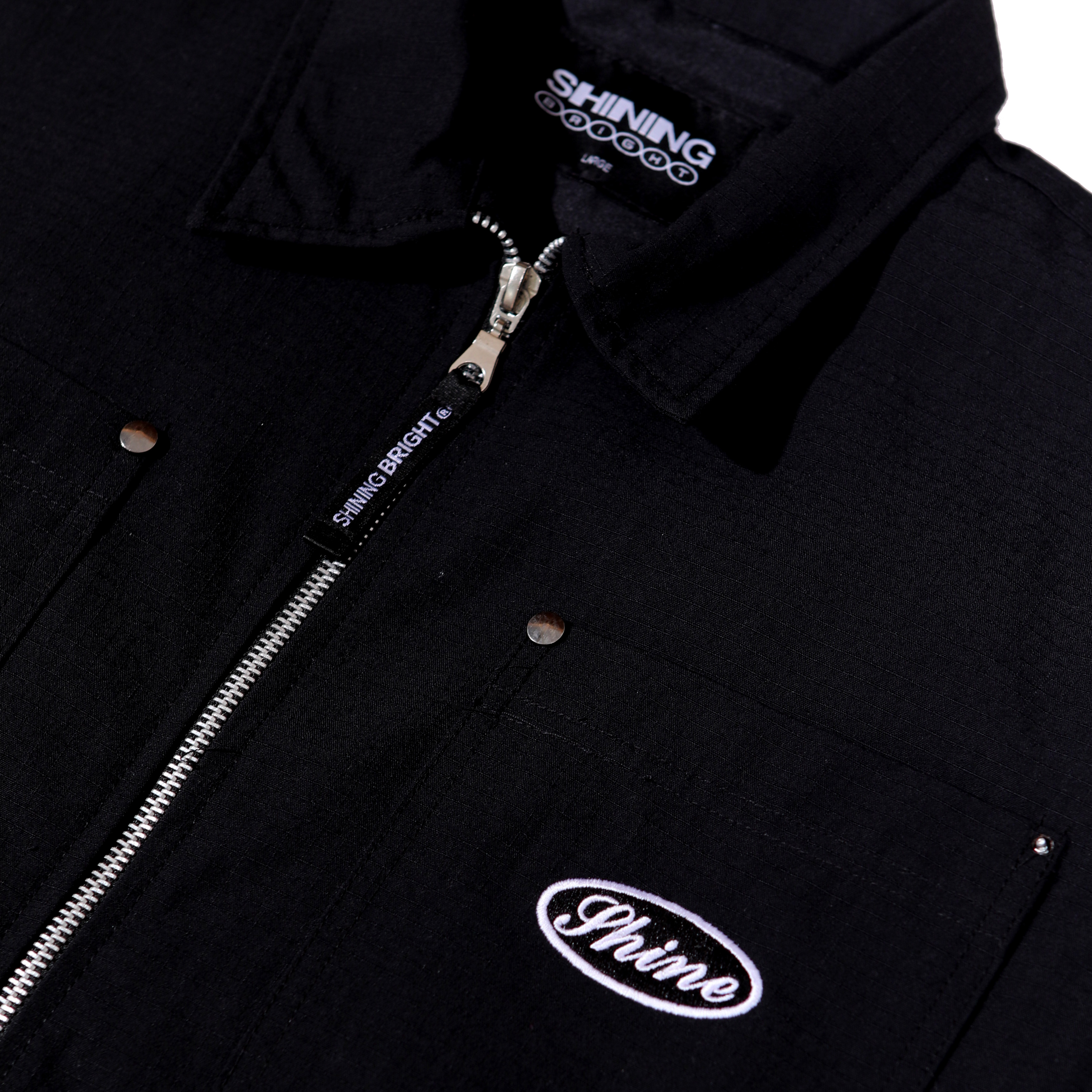 Shining Bright Ripstop Trucker Jacket - Black