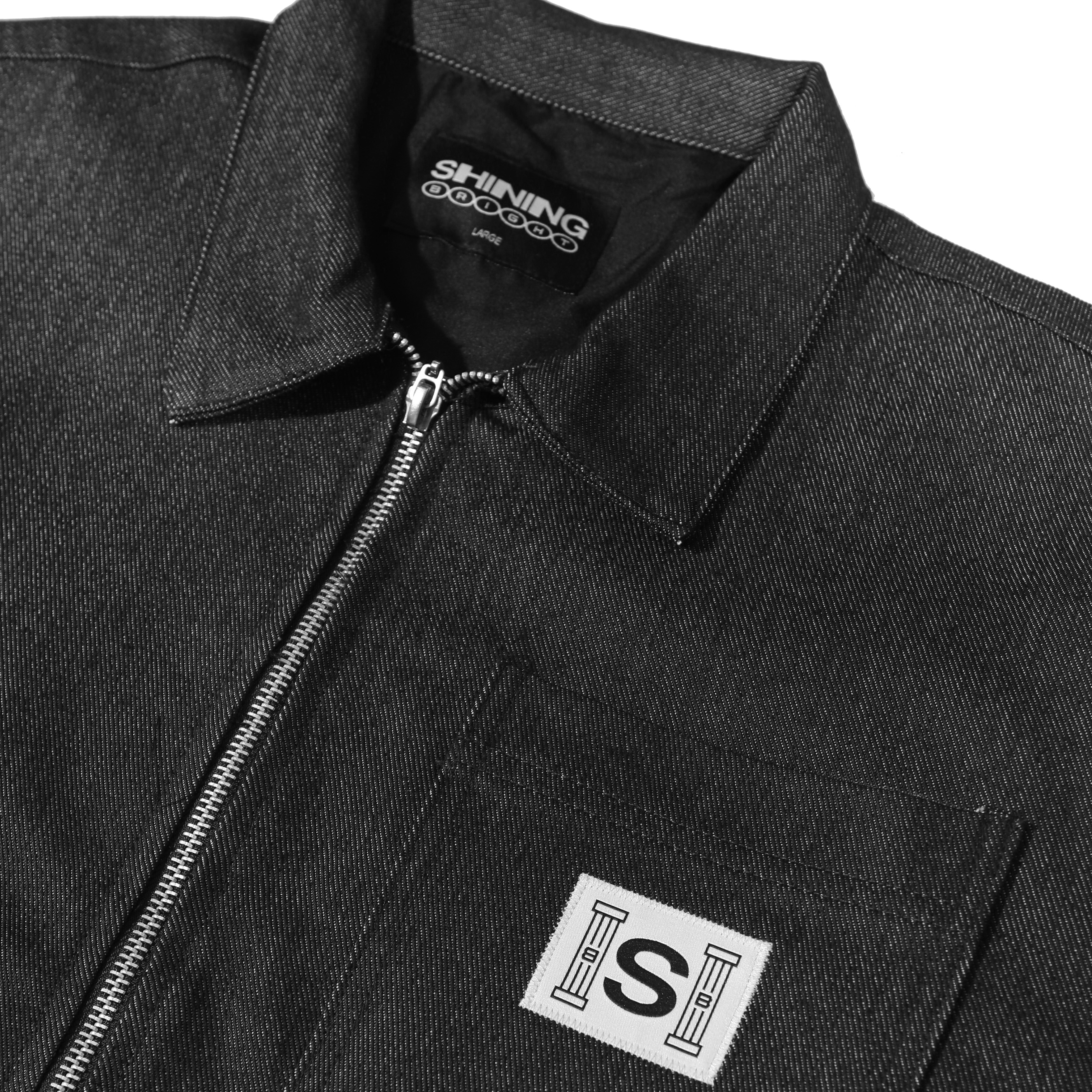 Shining Bright Chore Denim Jacket - Black