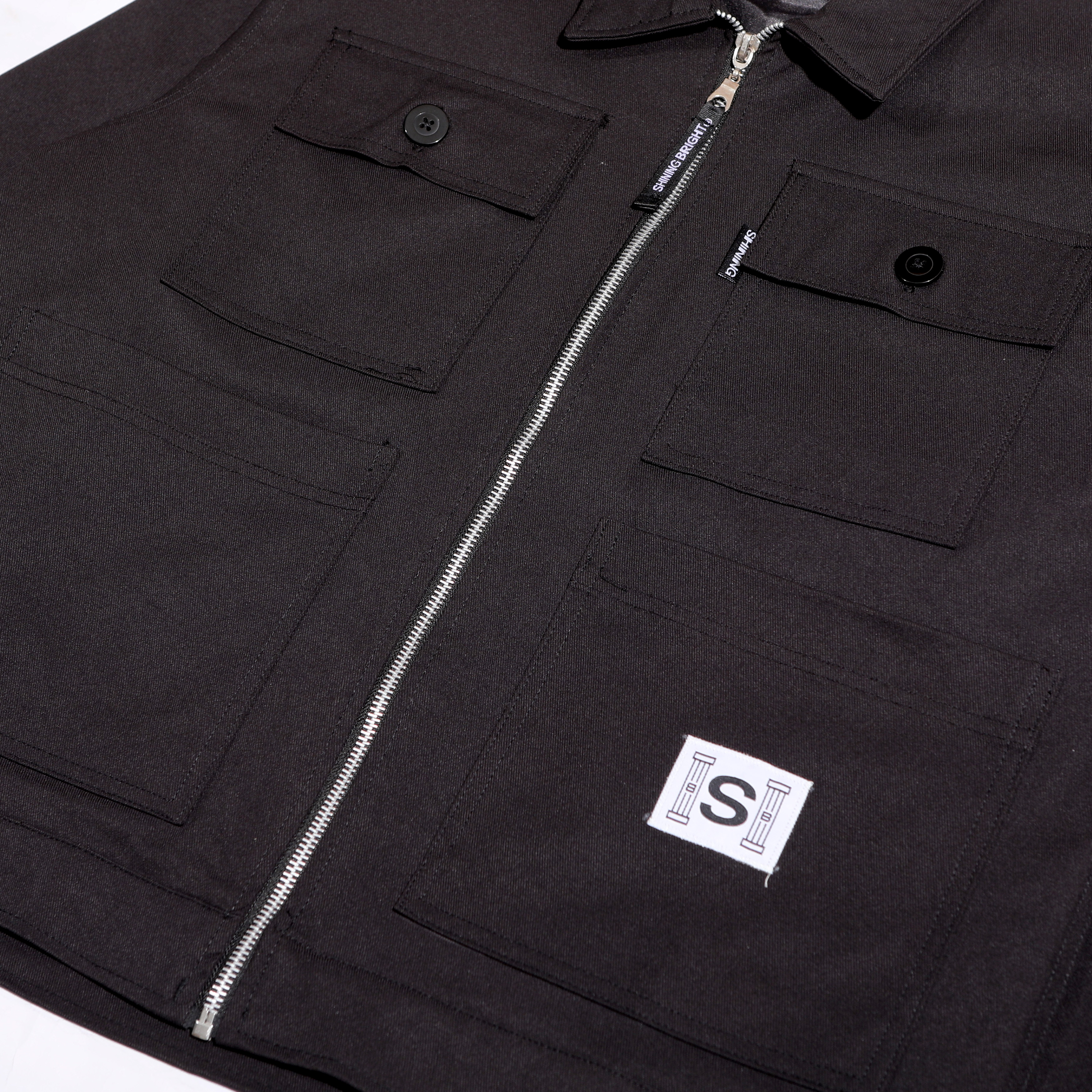 Shining Bright Chore Twill Jacket - Black