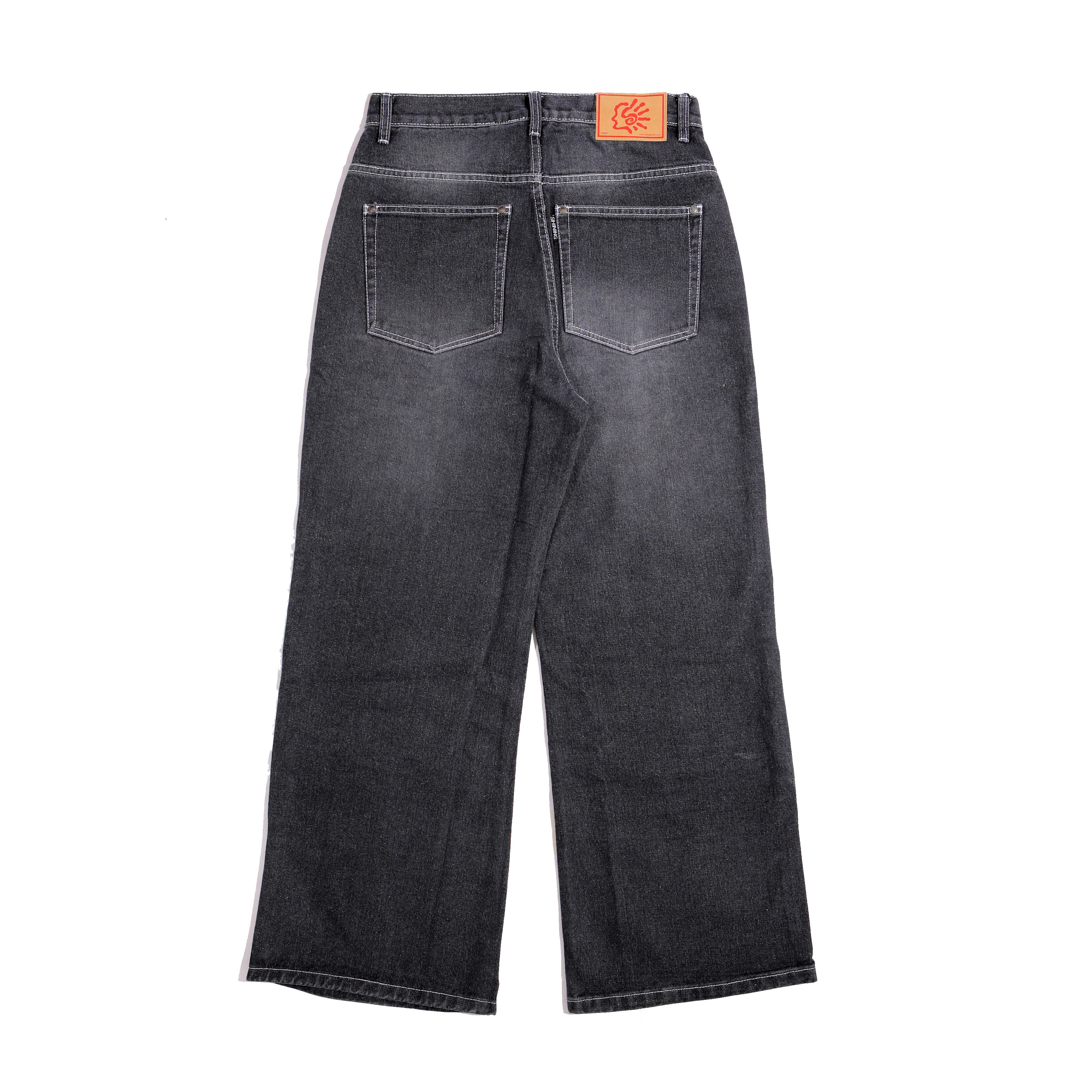 Shining Bright Flare Denim Pants - Black